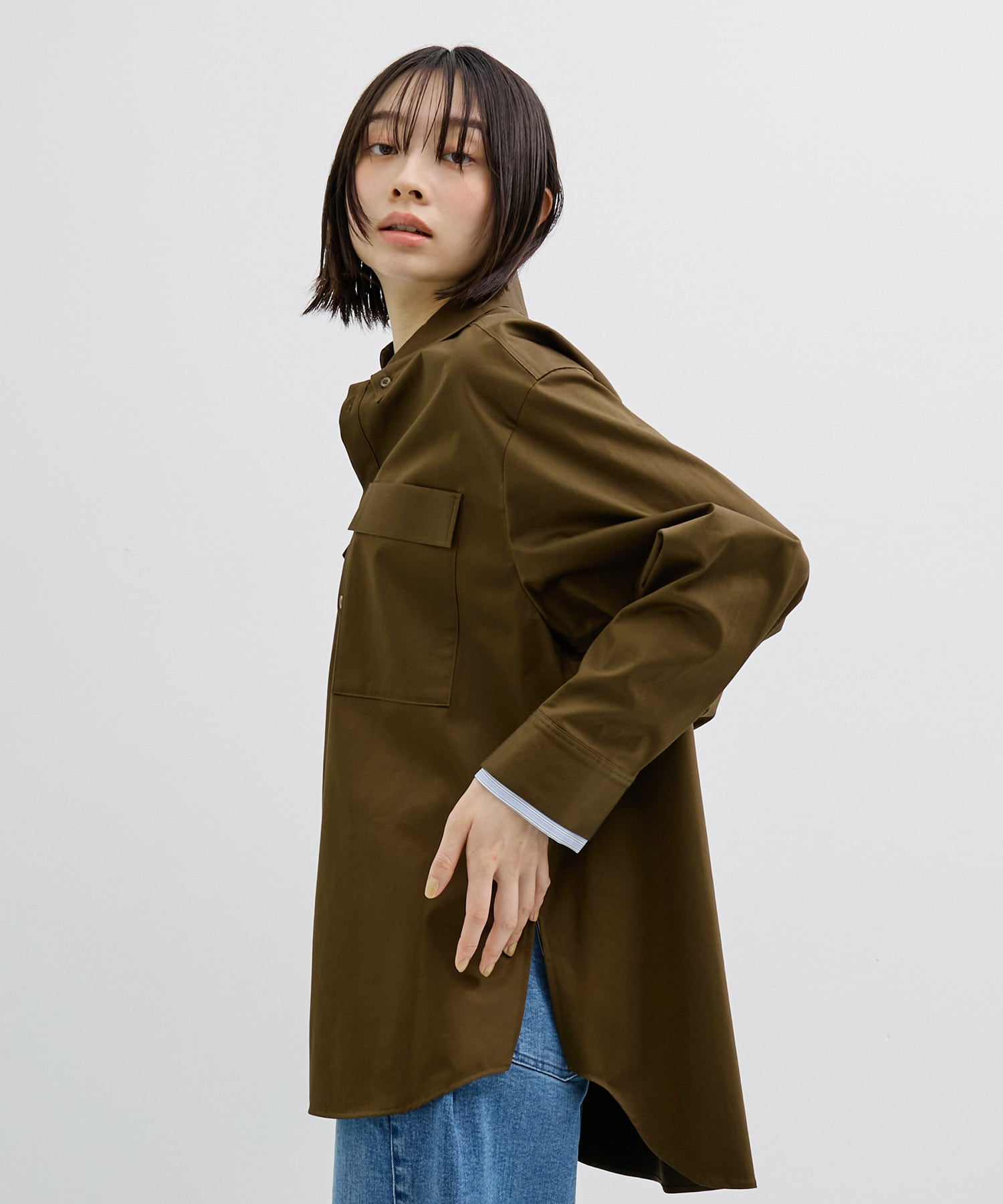 〈残りわずか〉レイヤーカフスオーバーシャツ