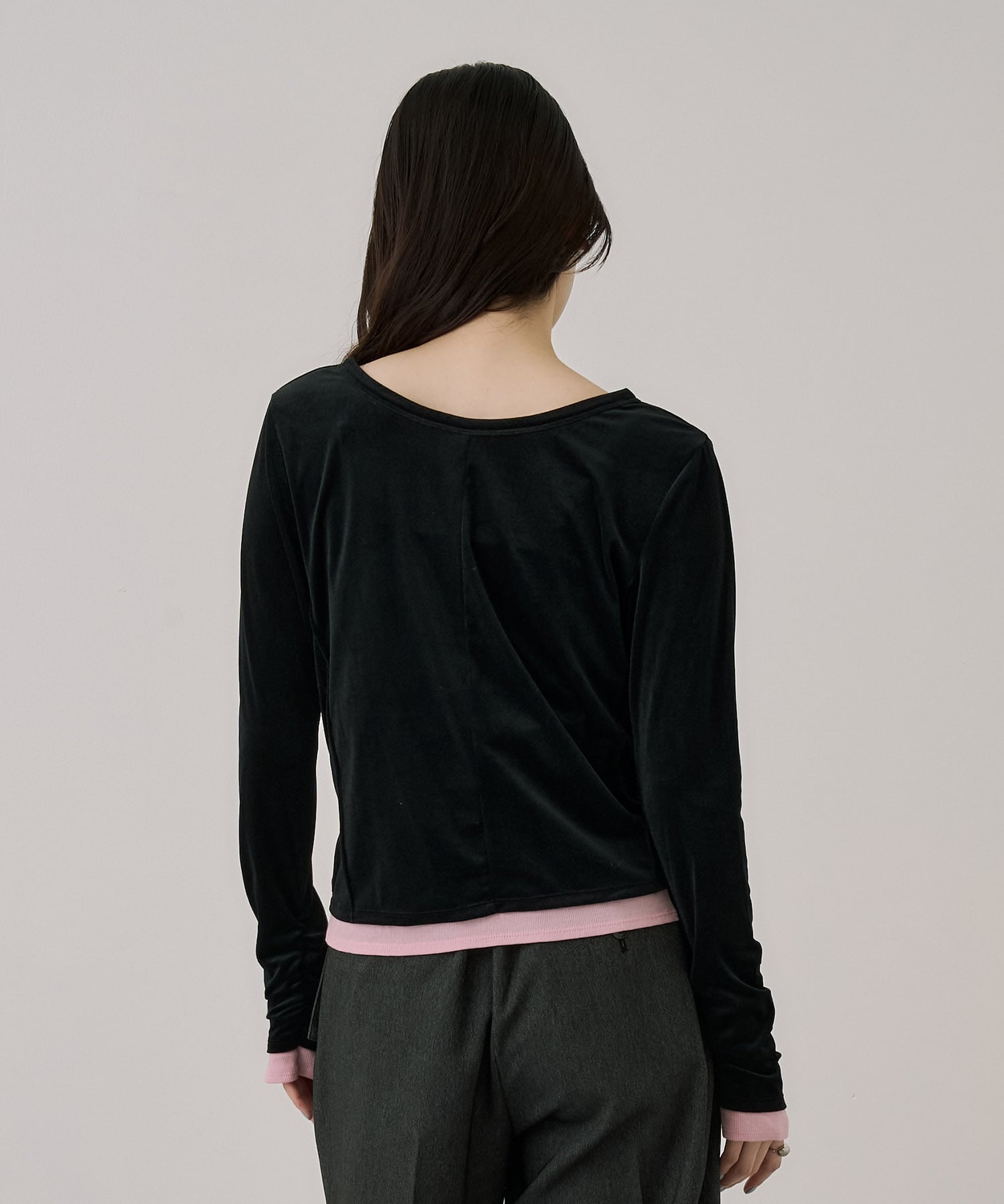 2WAYルーズフィットベロアトップス