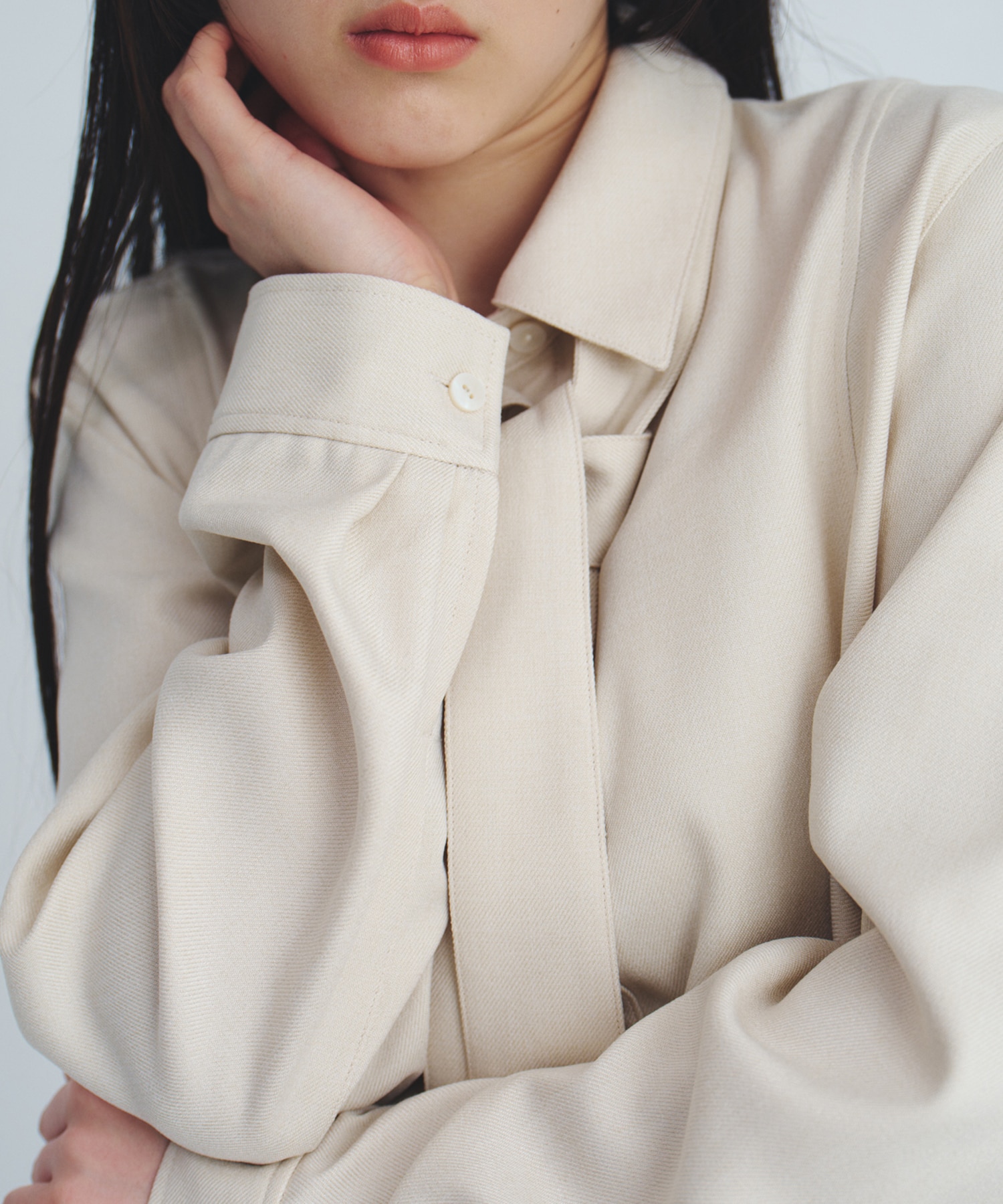 〈残りわずか〉【再入荷】コーナーチップボウタイシャツ