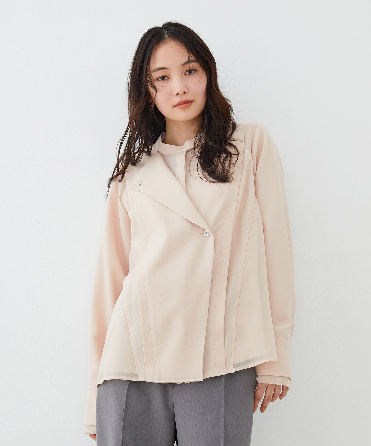 シアーレイヤーブラウス