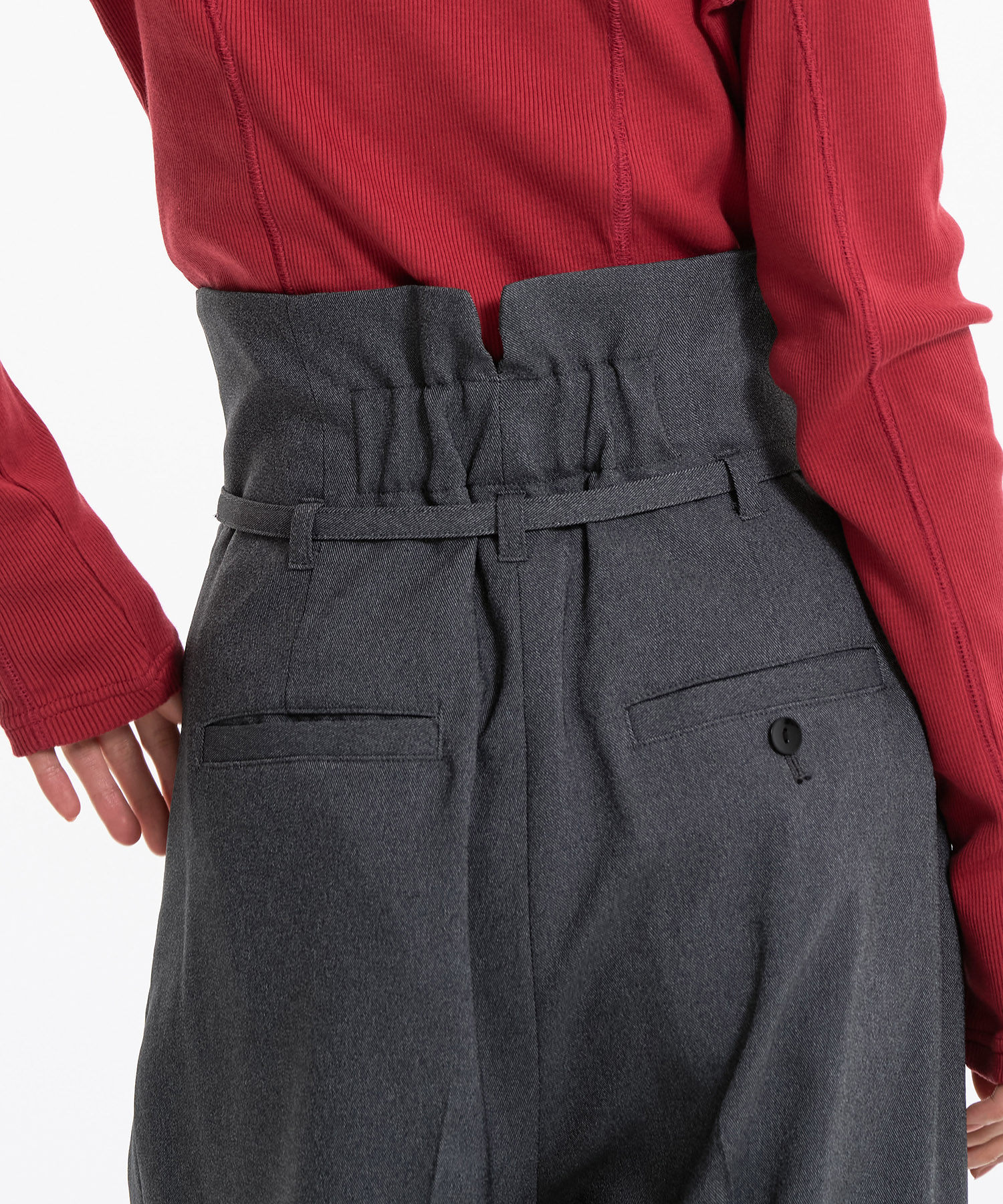 HAKAMAベルトワイドパンツ