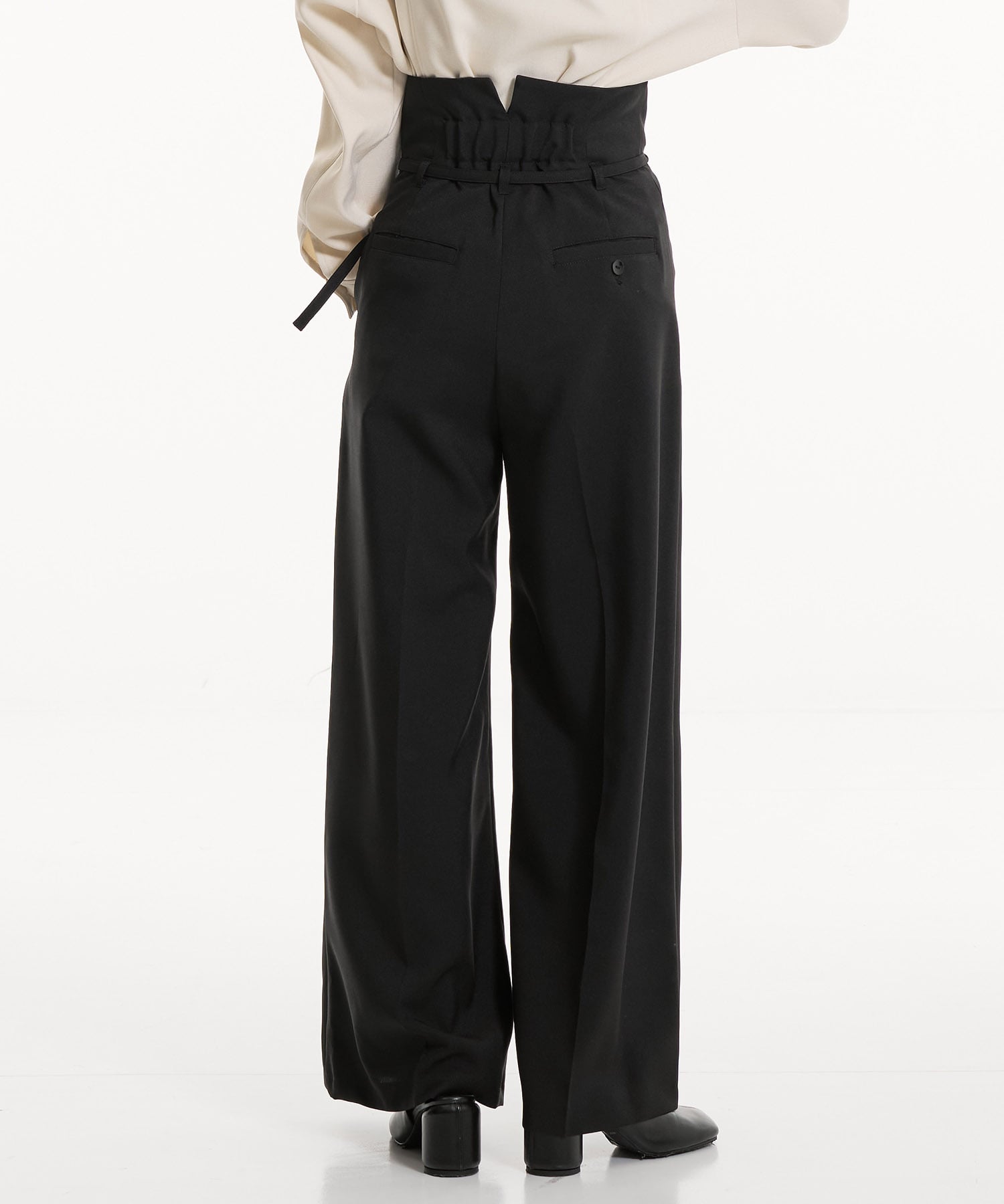 HAKAMAベルトワイドパンツ