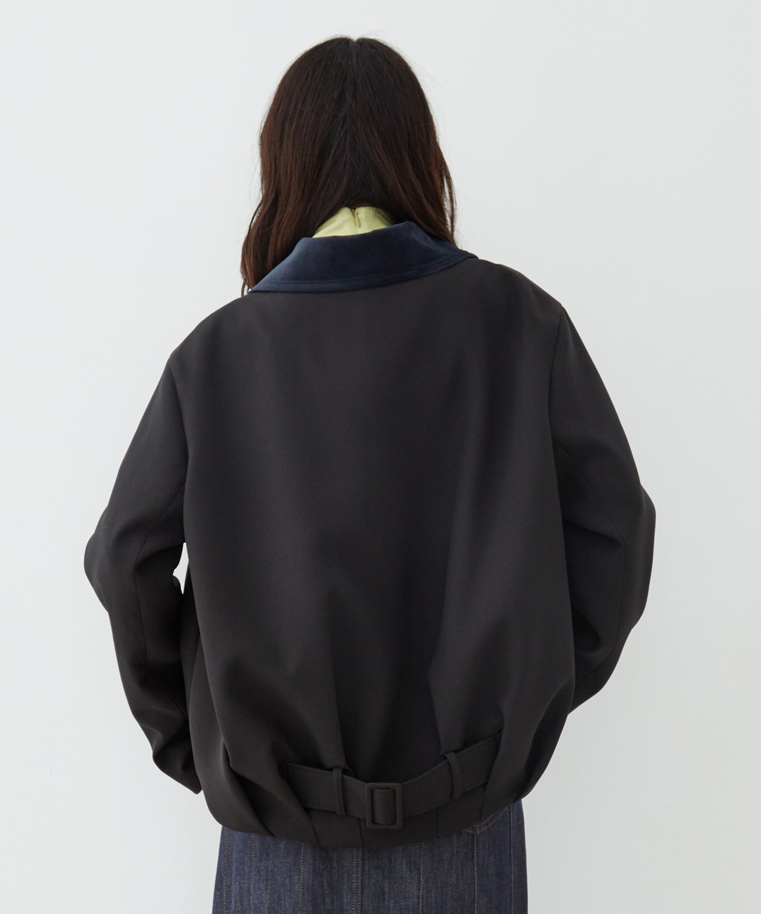 バックベルトタックブルゾン