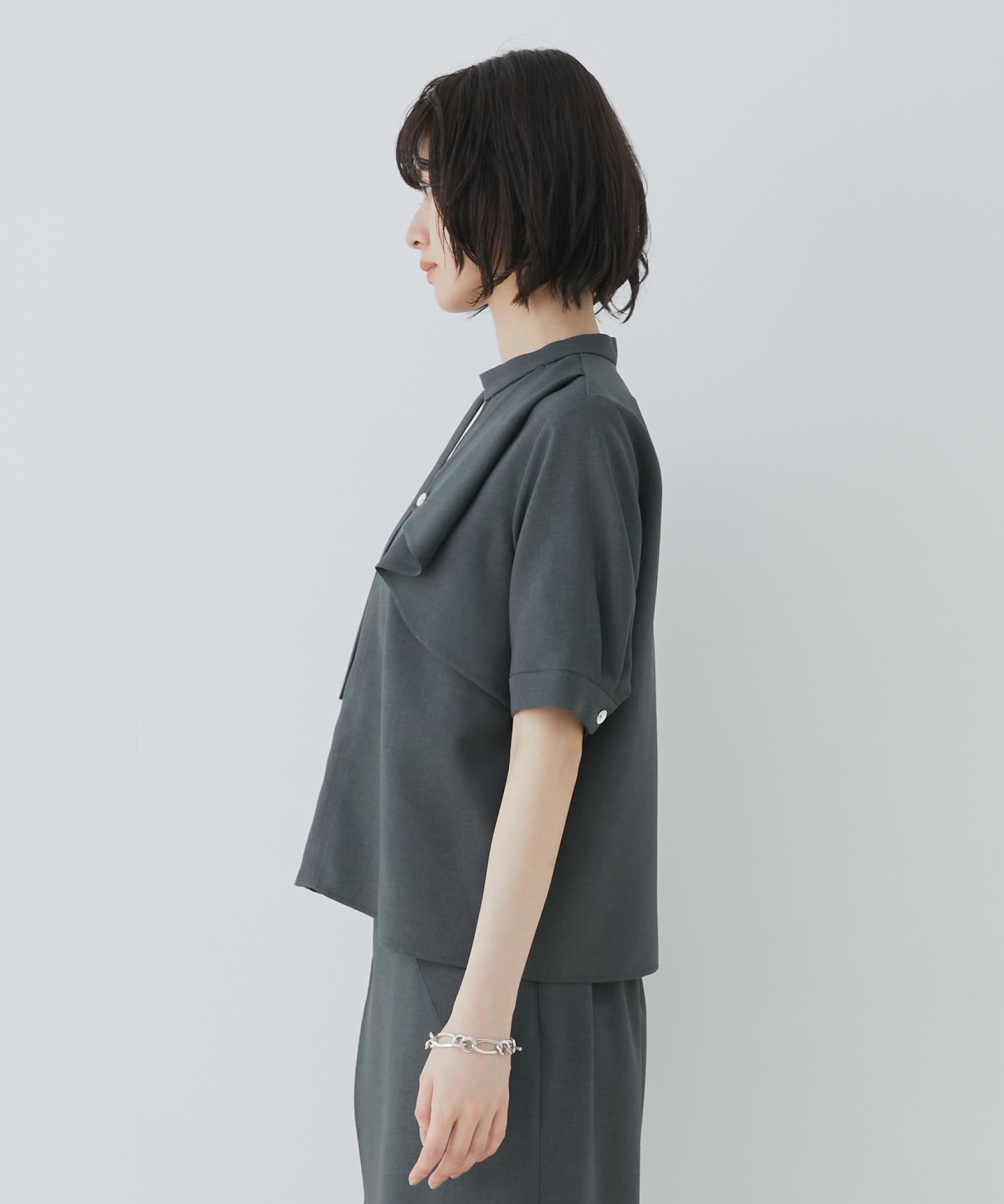 ACETATEボウタイブラウス