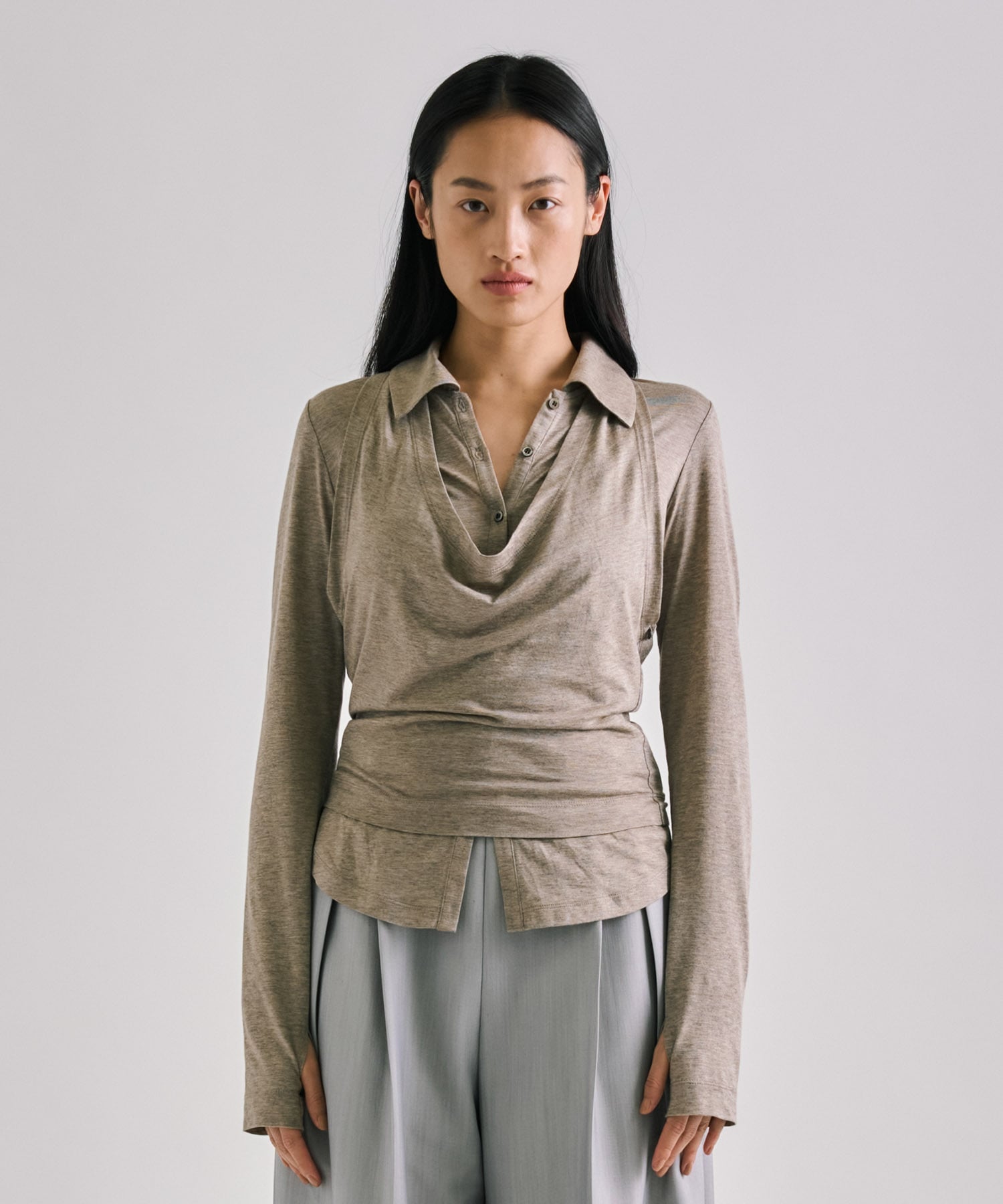 Halterneck Layered Polo