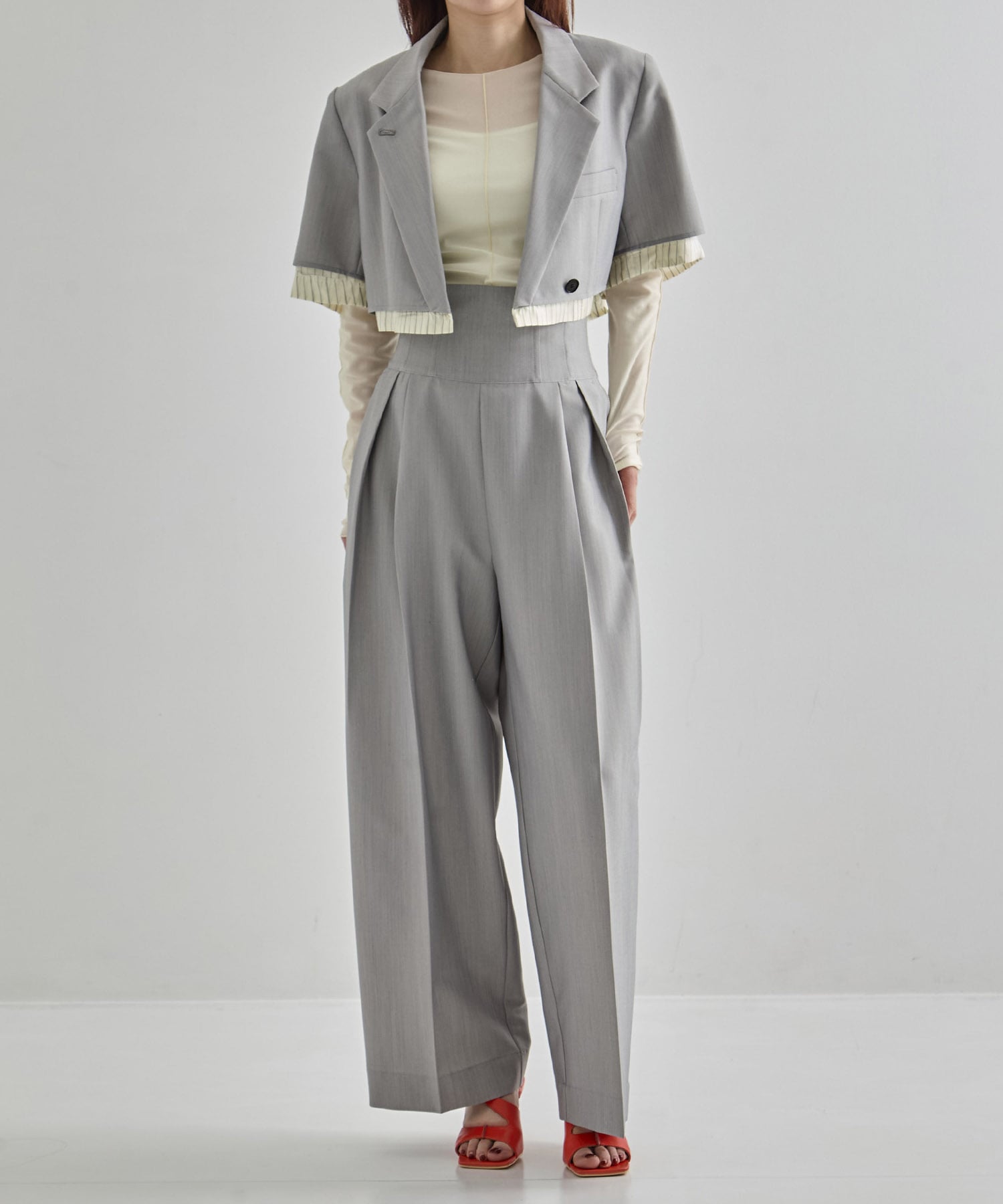 Half Sleeve Cropped JK(1 LIGHT GREY): : ウィメンズ｜UNITED