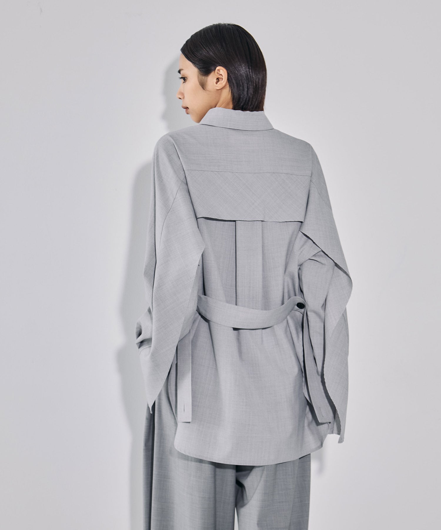 Belted Cape Detail Shirt