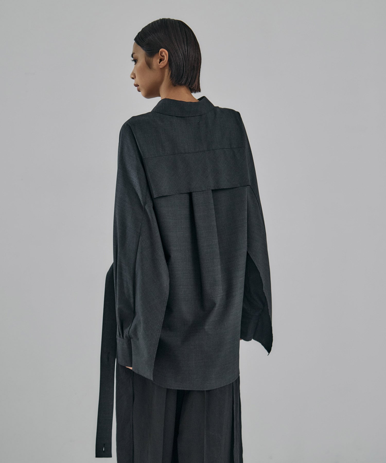 Belted Cape Detail Shirt