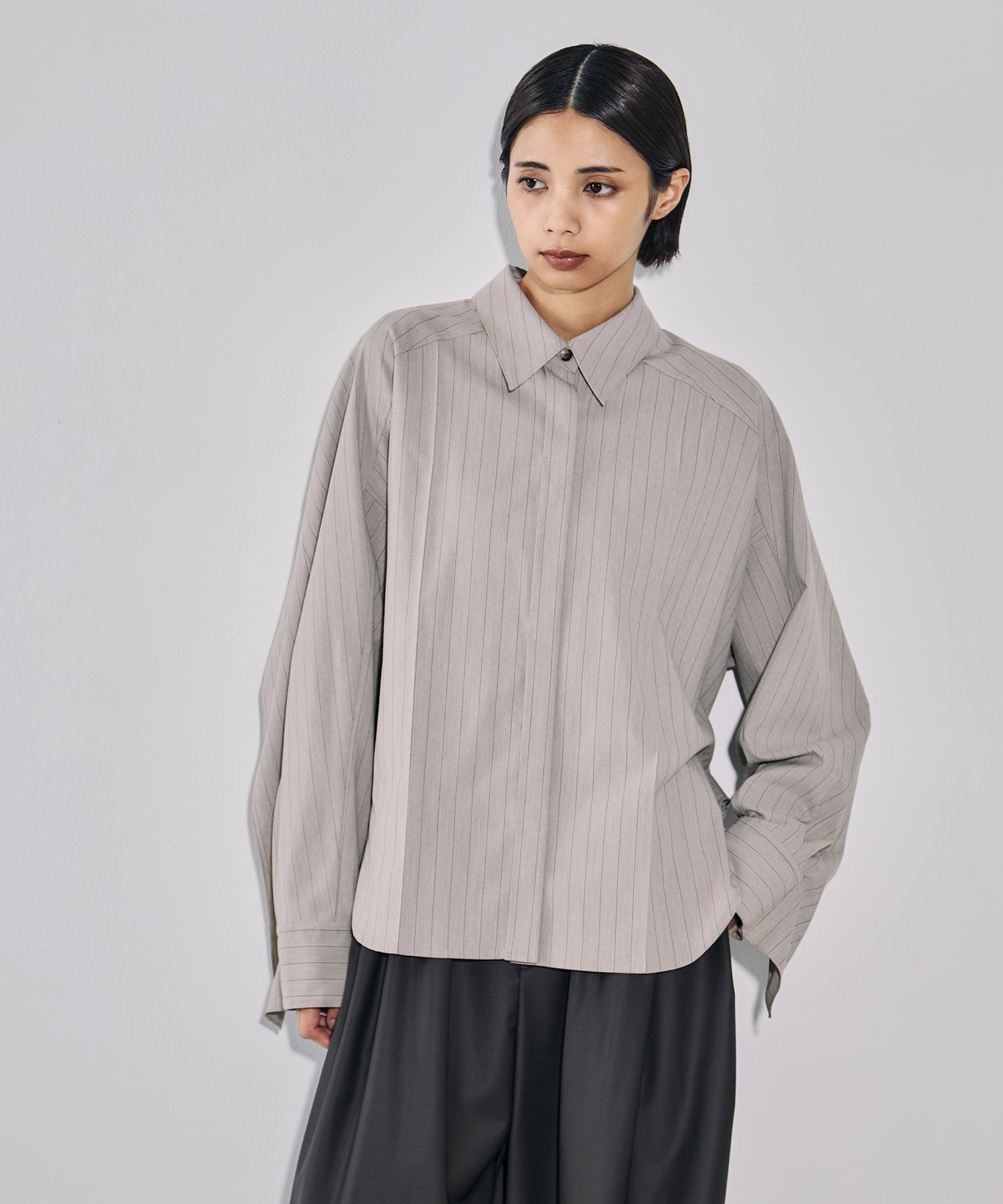 Belted Cape Detail Shirt
