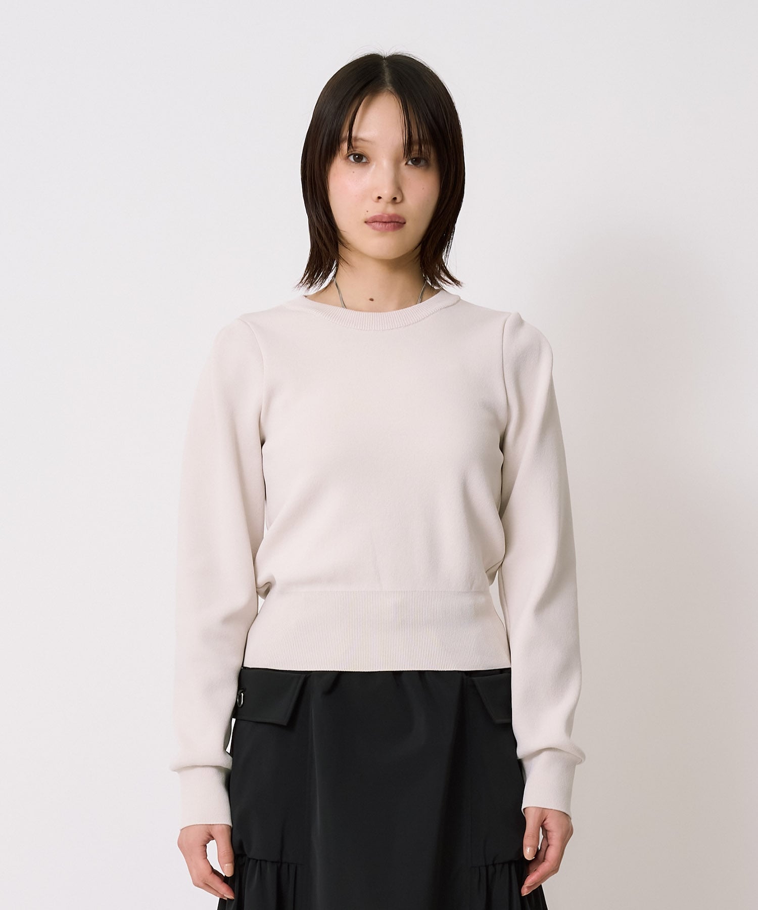 ショルダータックニットトップス