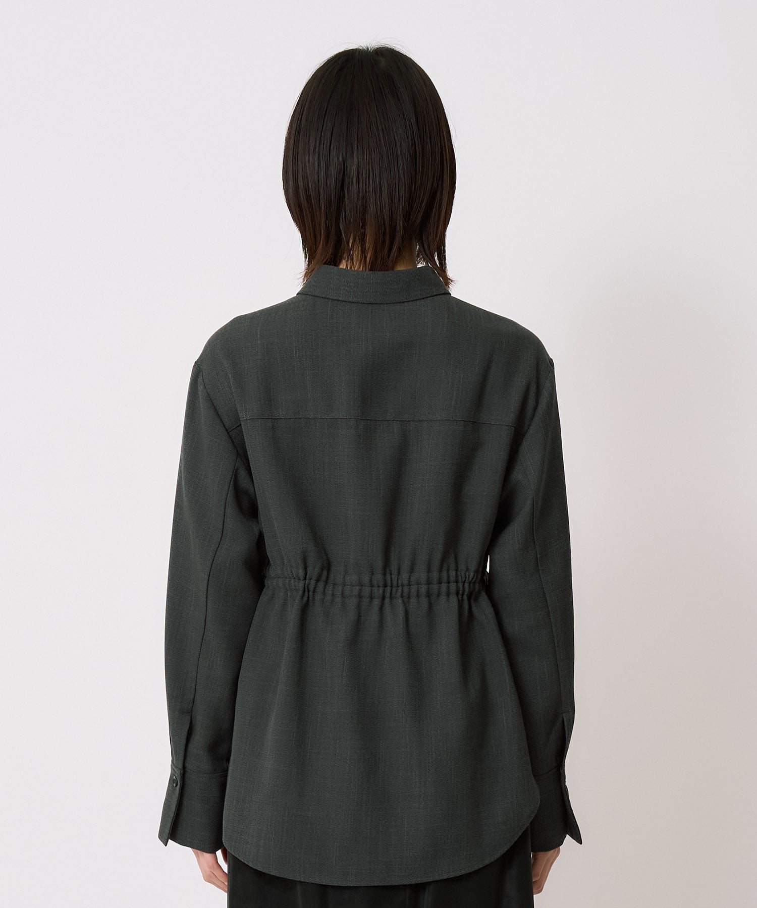 ドロストペプラムシャツ