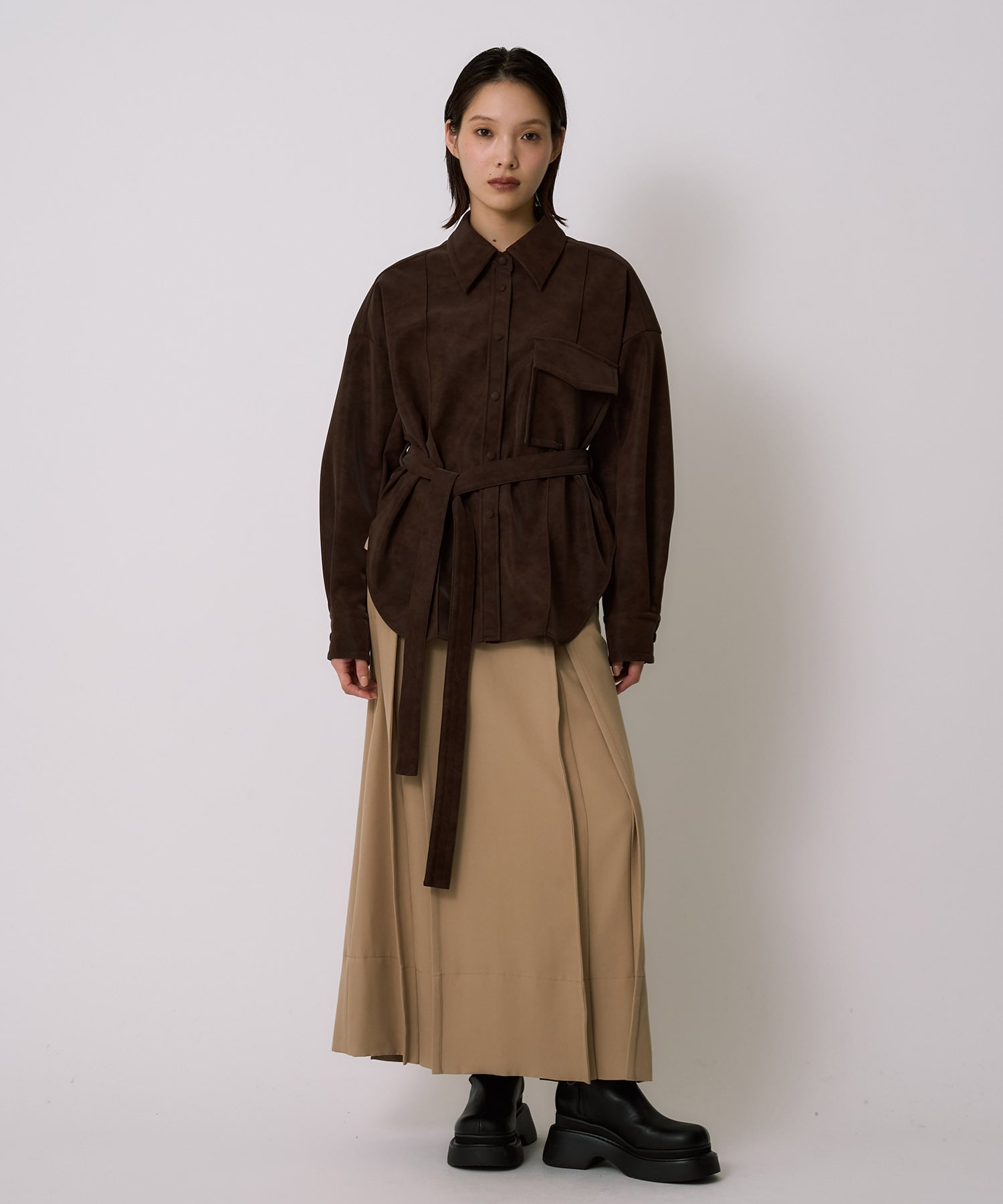 Oversized Suede Shirt