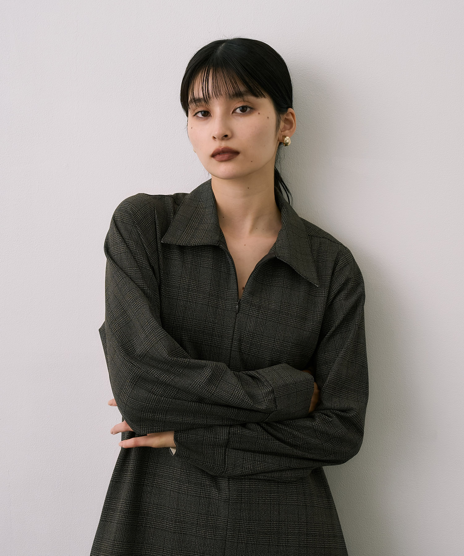 Scarf Wrapped Shirt Dress