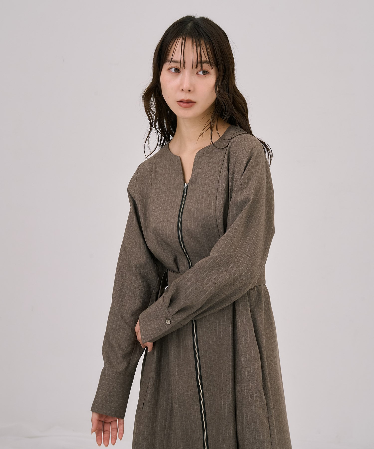 ポケットベストSETジッパーワンピース