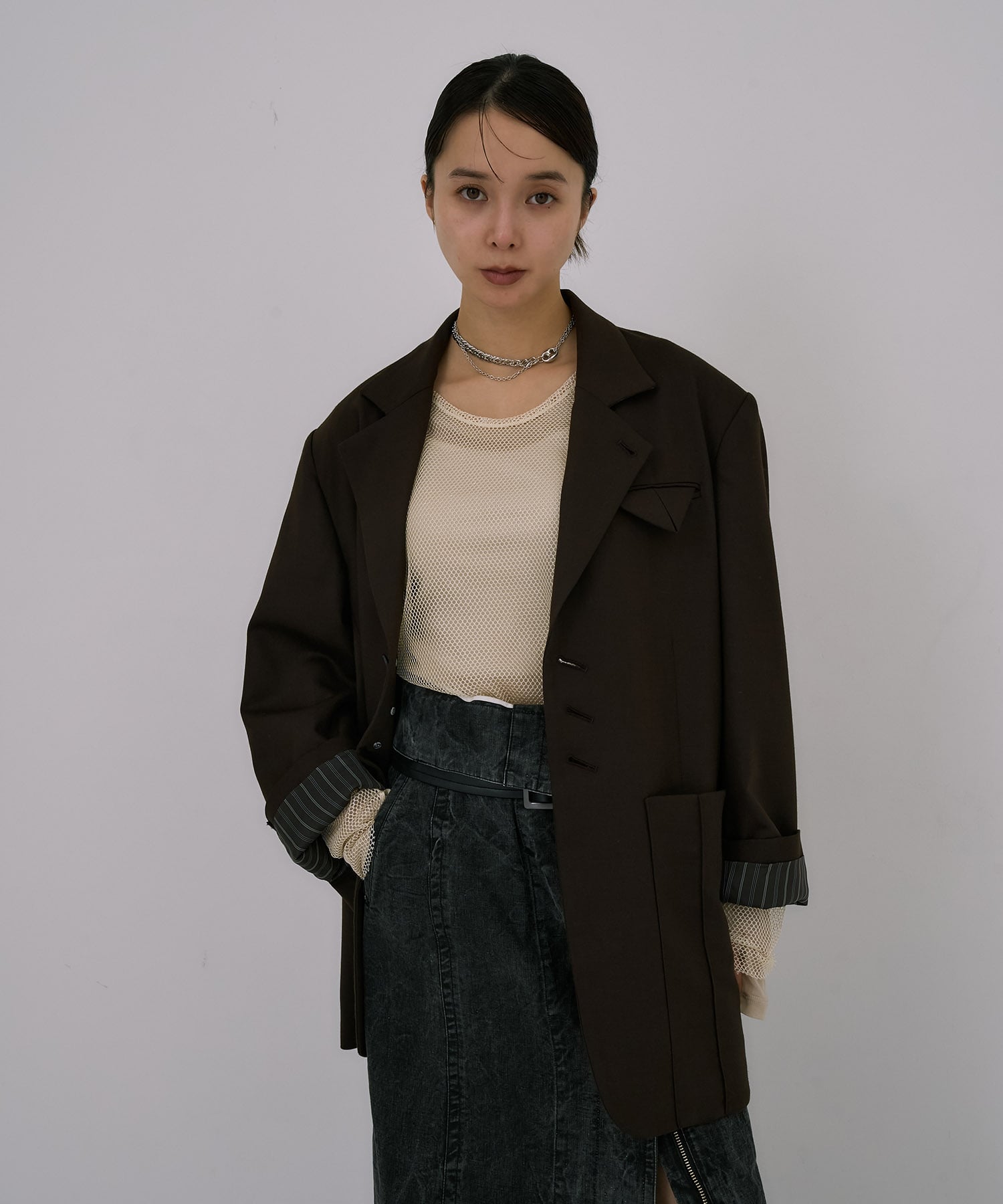 Lame Mesh & Tule Top