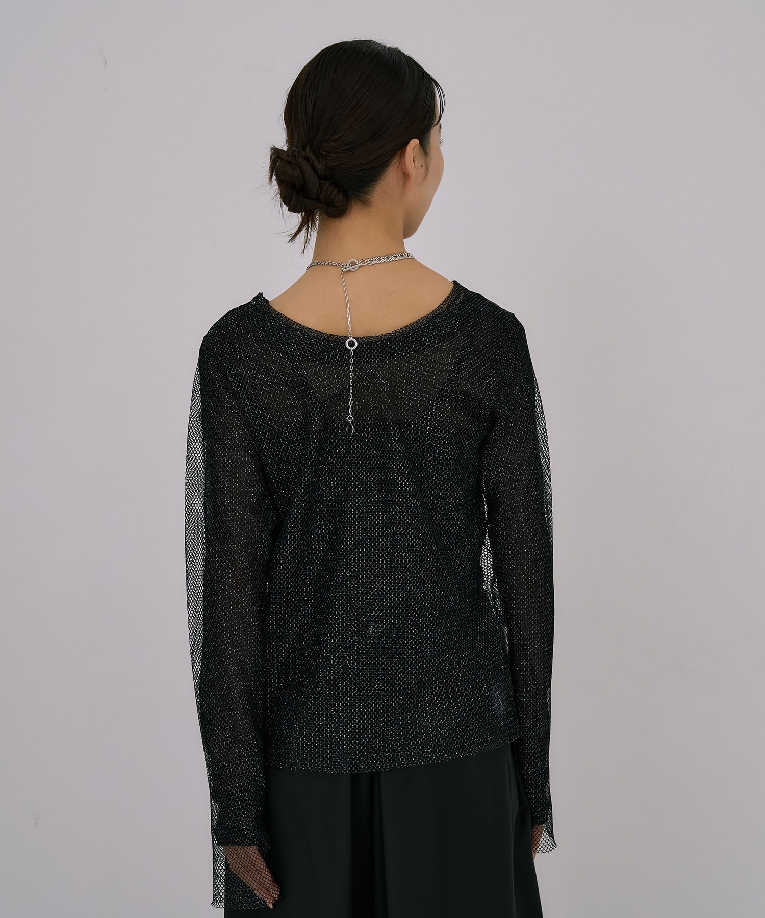 Lame Mesh & Tule Top