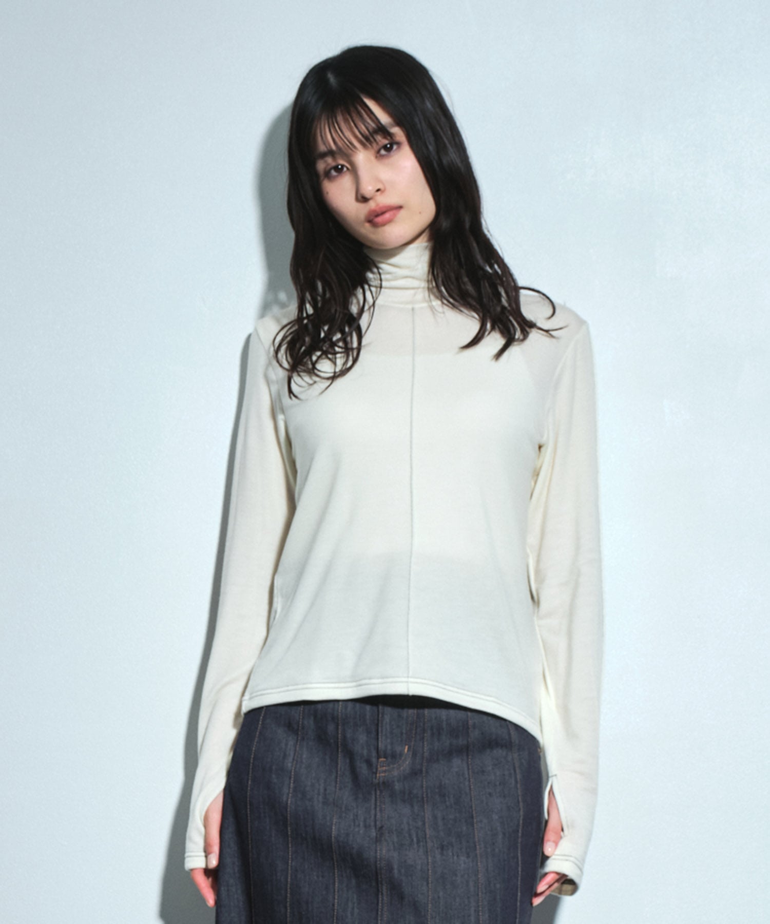 Cashmere Silk Turtle Neck Jersey