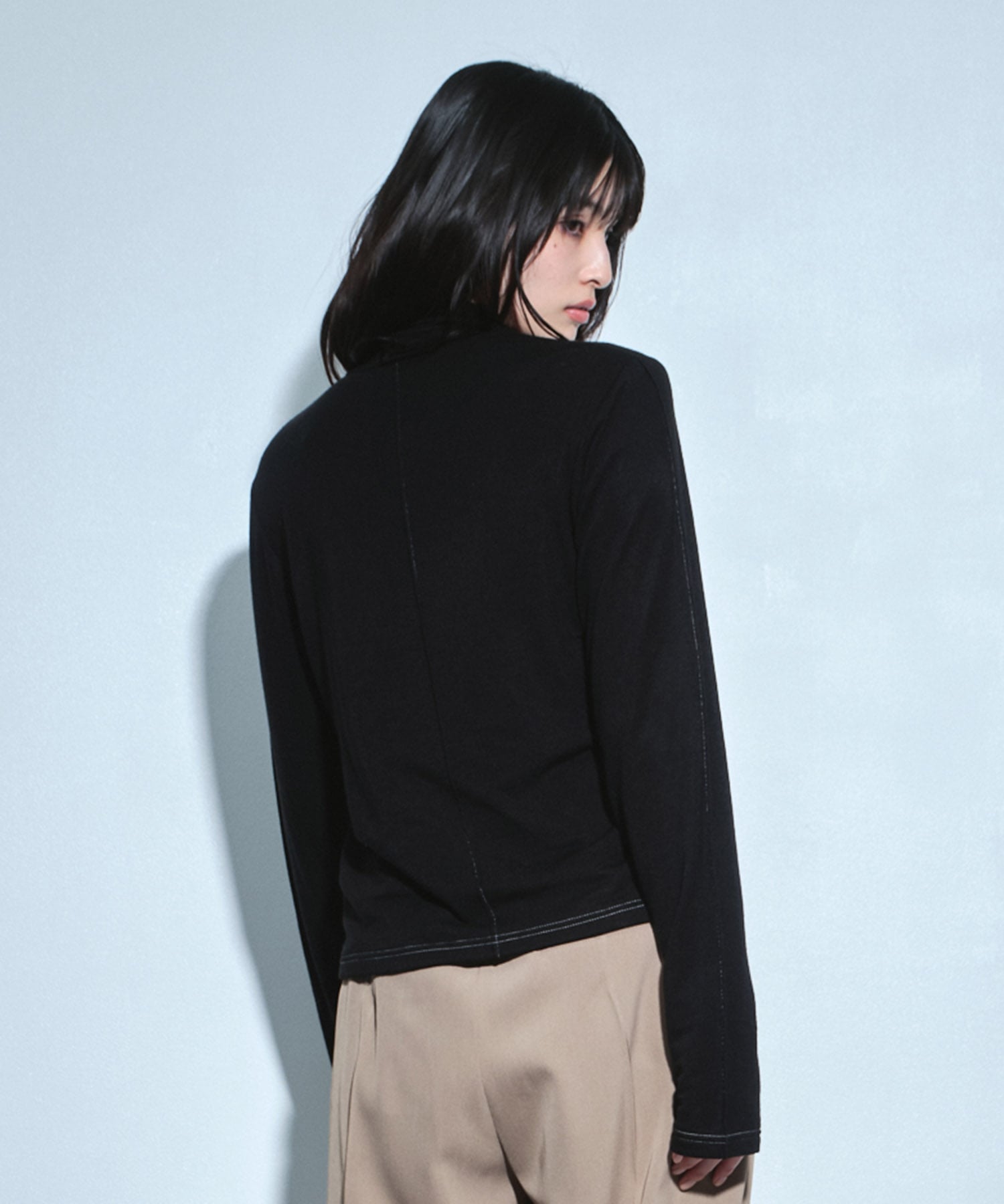 Cashmere Silk Turtle Neck Jersey