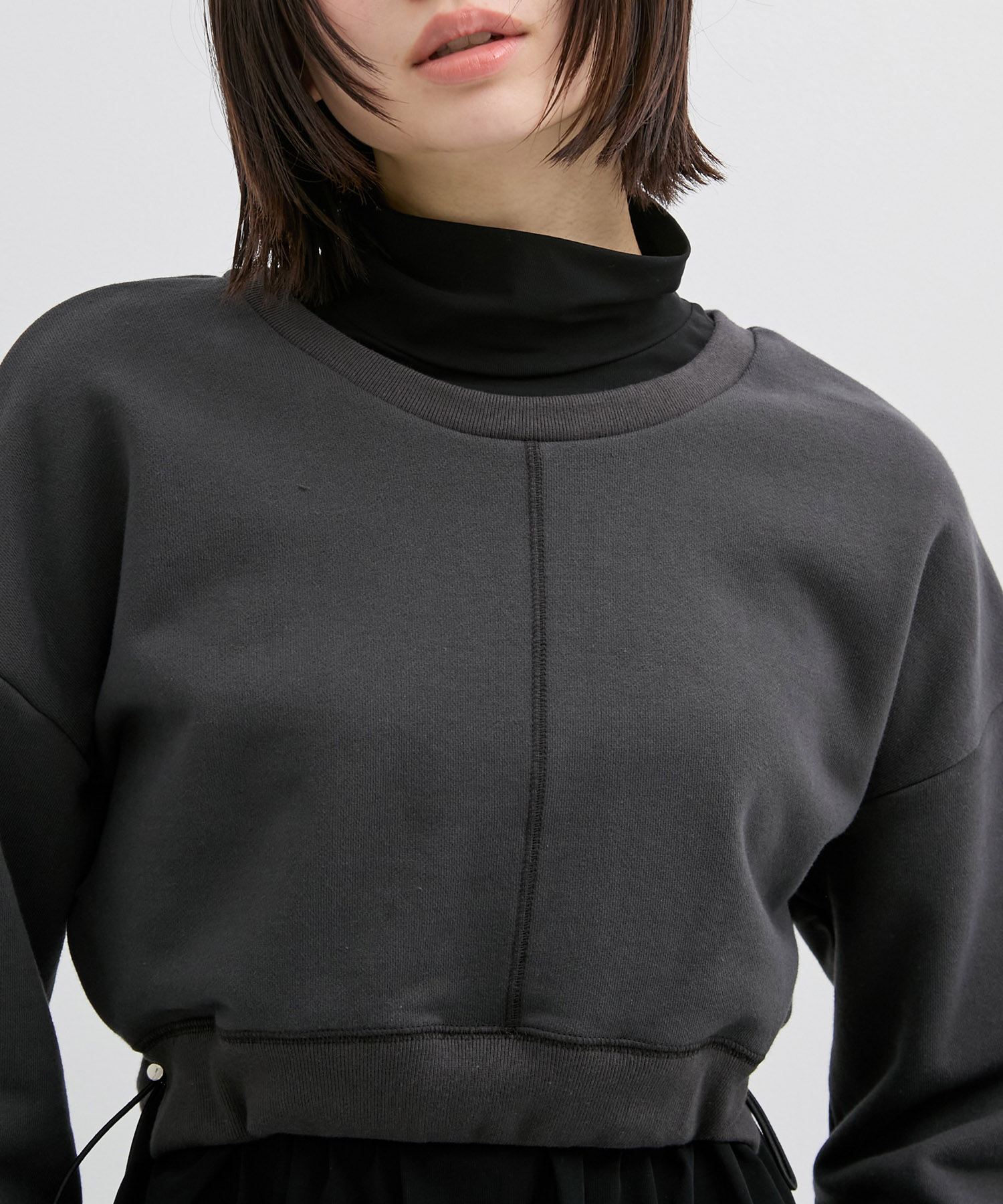 レイヤードスウェットプルオーバー