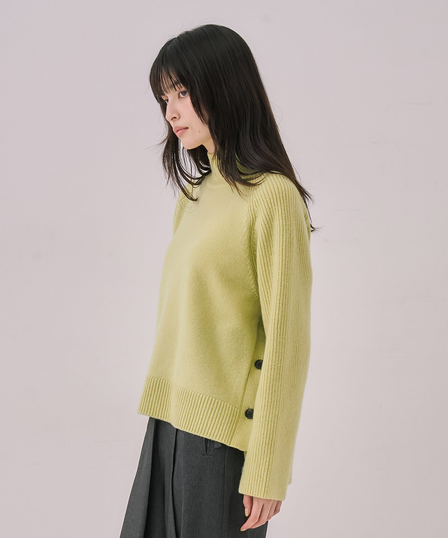 【WEB先行発売】サイドボタンウールカシミヤPO