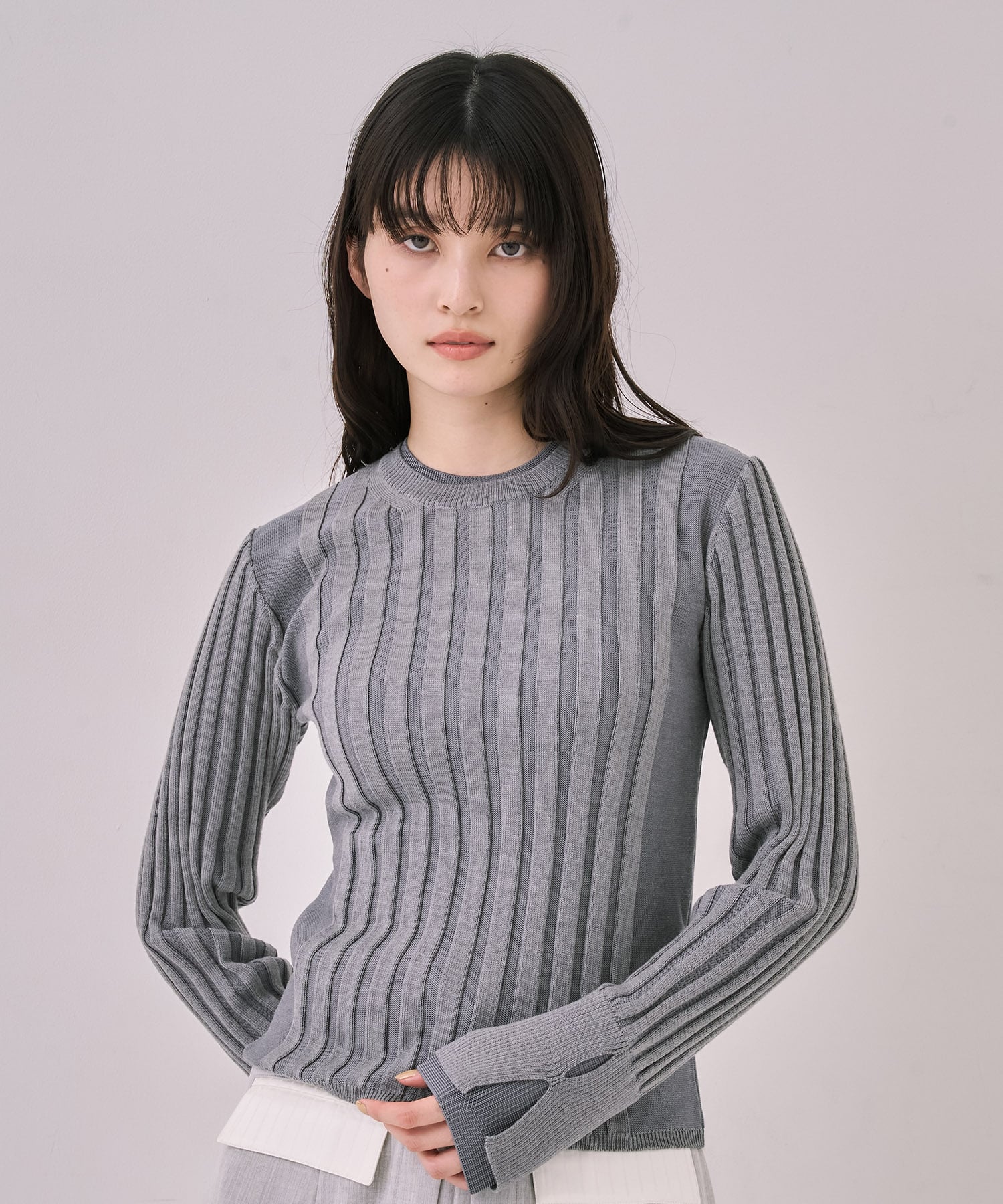 リップルレイヤーニット