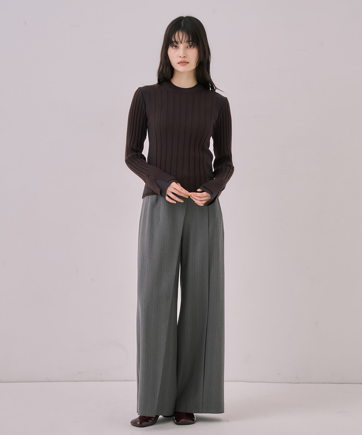 リップルレイヤーニット