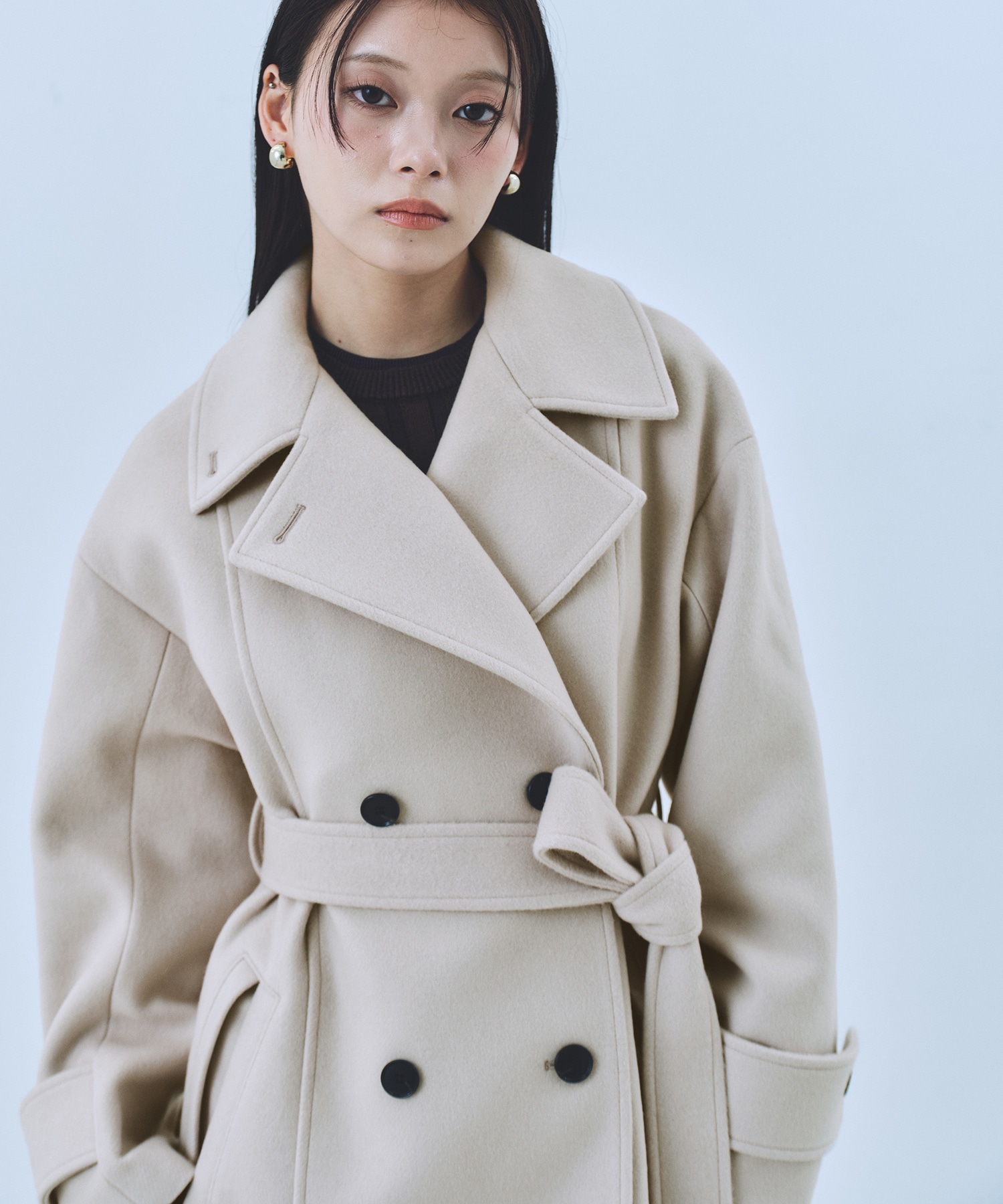 SUPER140ビッグカラーコート(1 IVORY): : ウィメンズ｜UNITED TOKYO