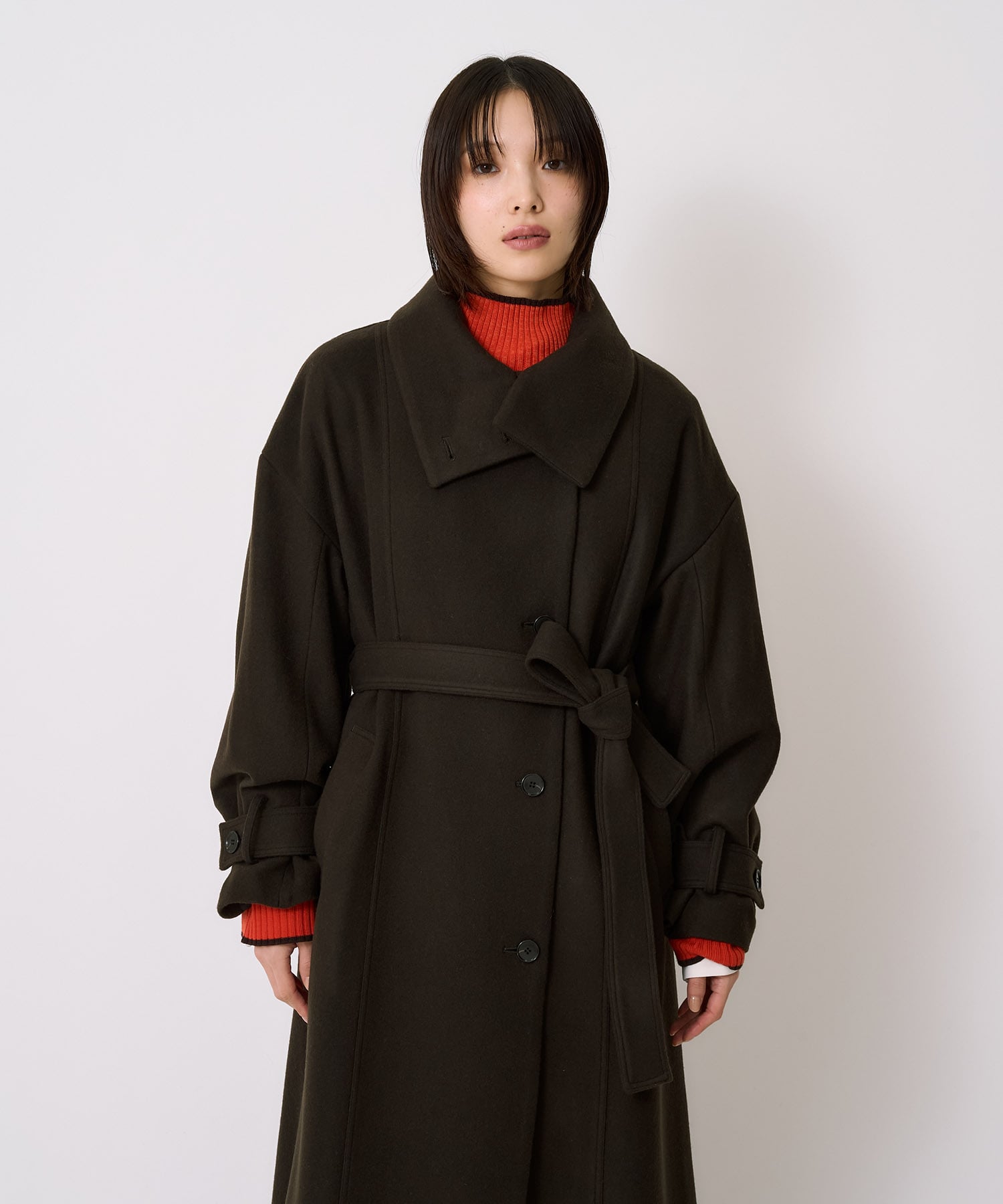 【WEB先行発売】スタンドカラーロングコート