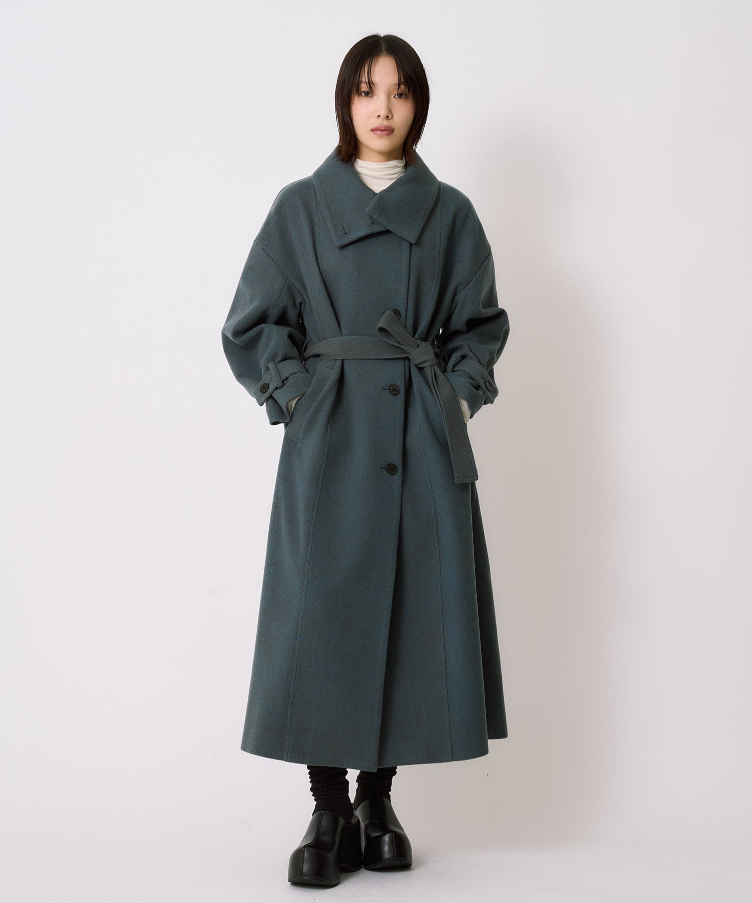 【WEB先行予約受付】スタンドカラーロングコート