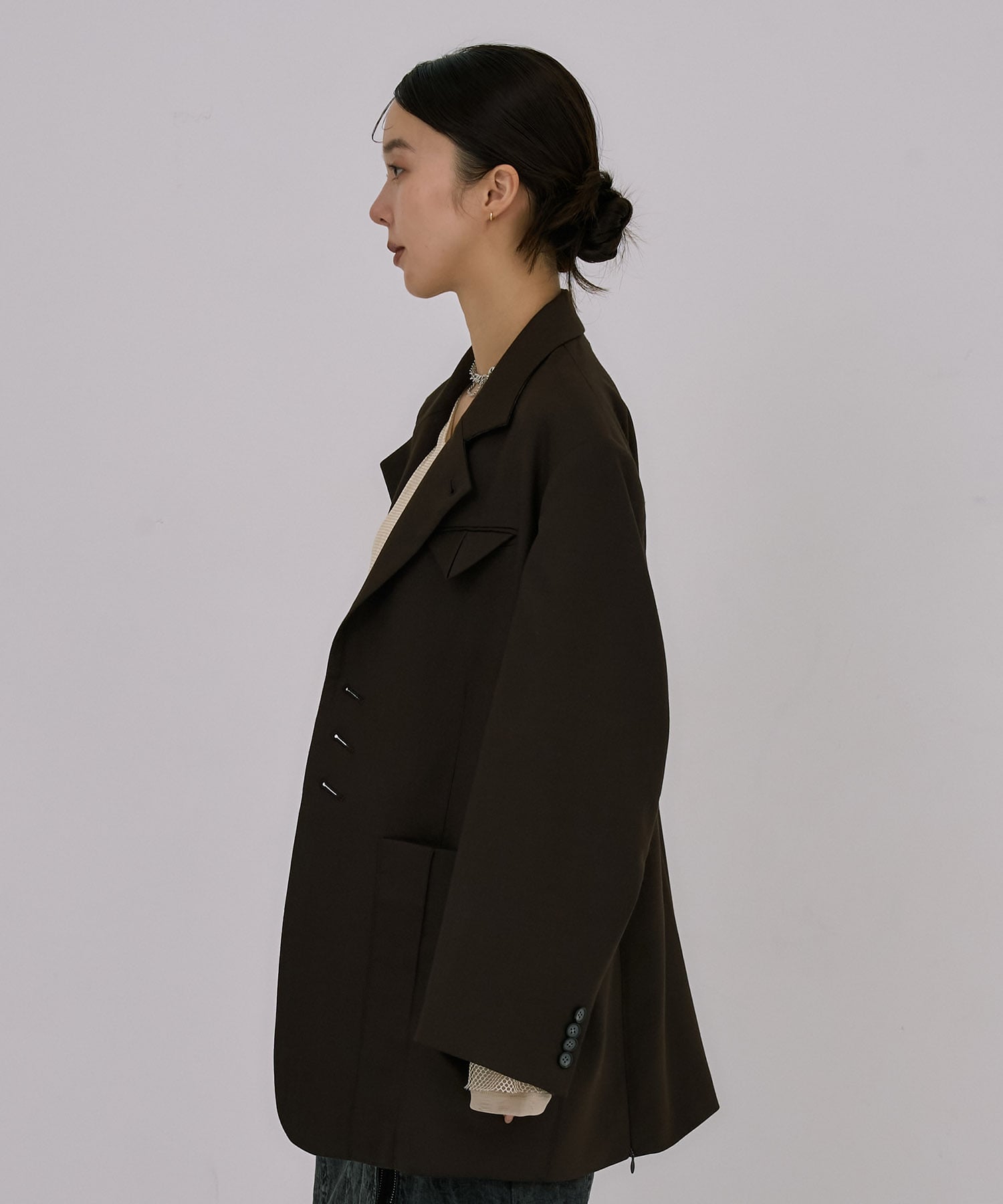 Oversized Back Zip Jacket