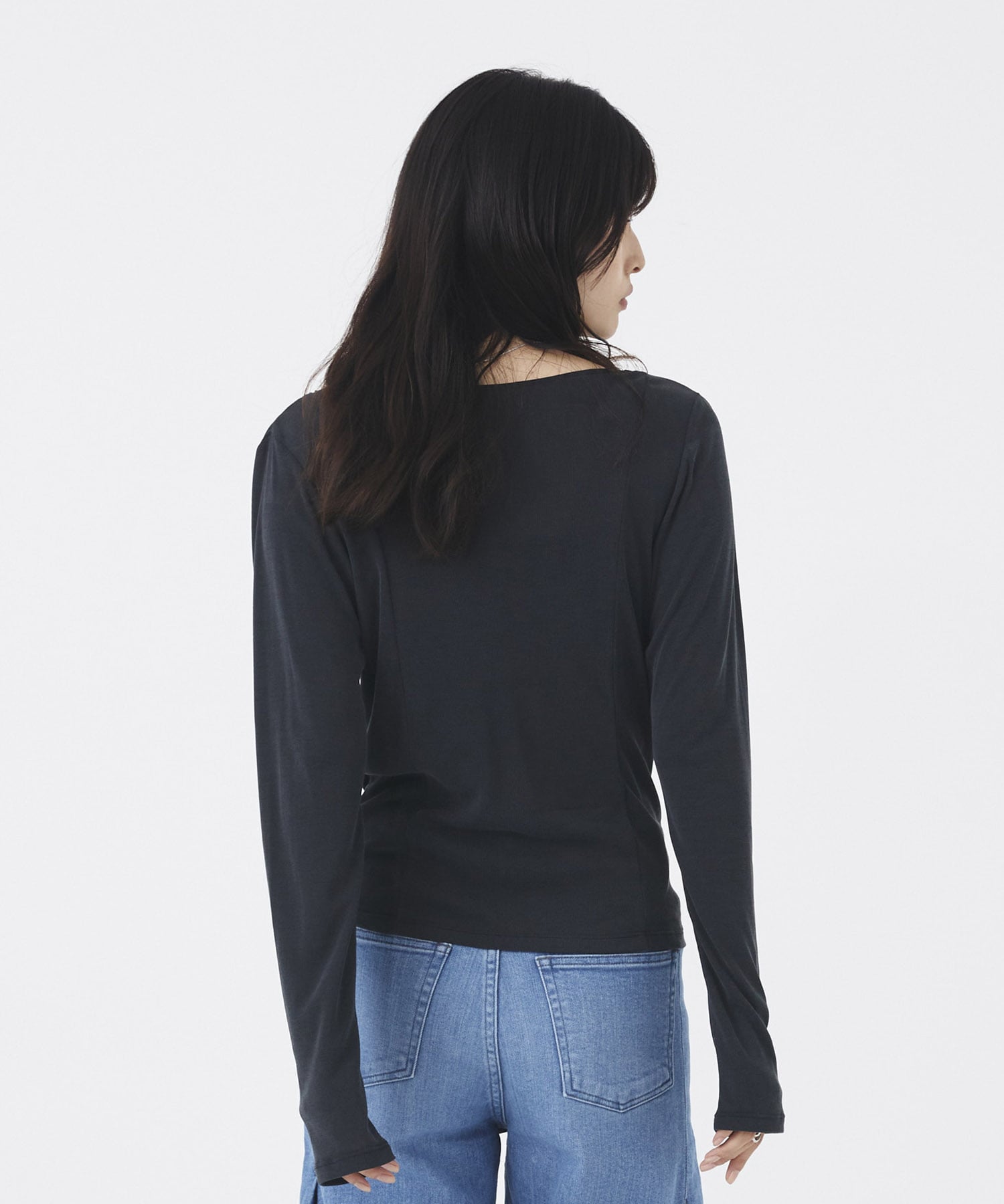 アシメドレープトップス