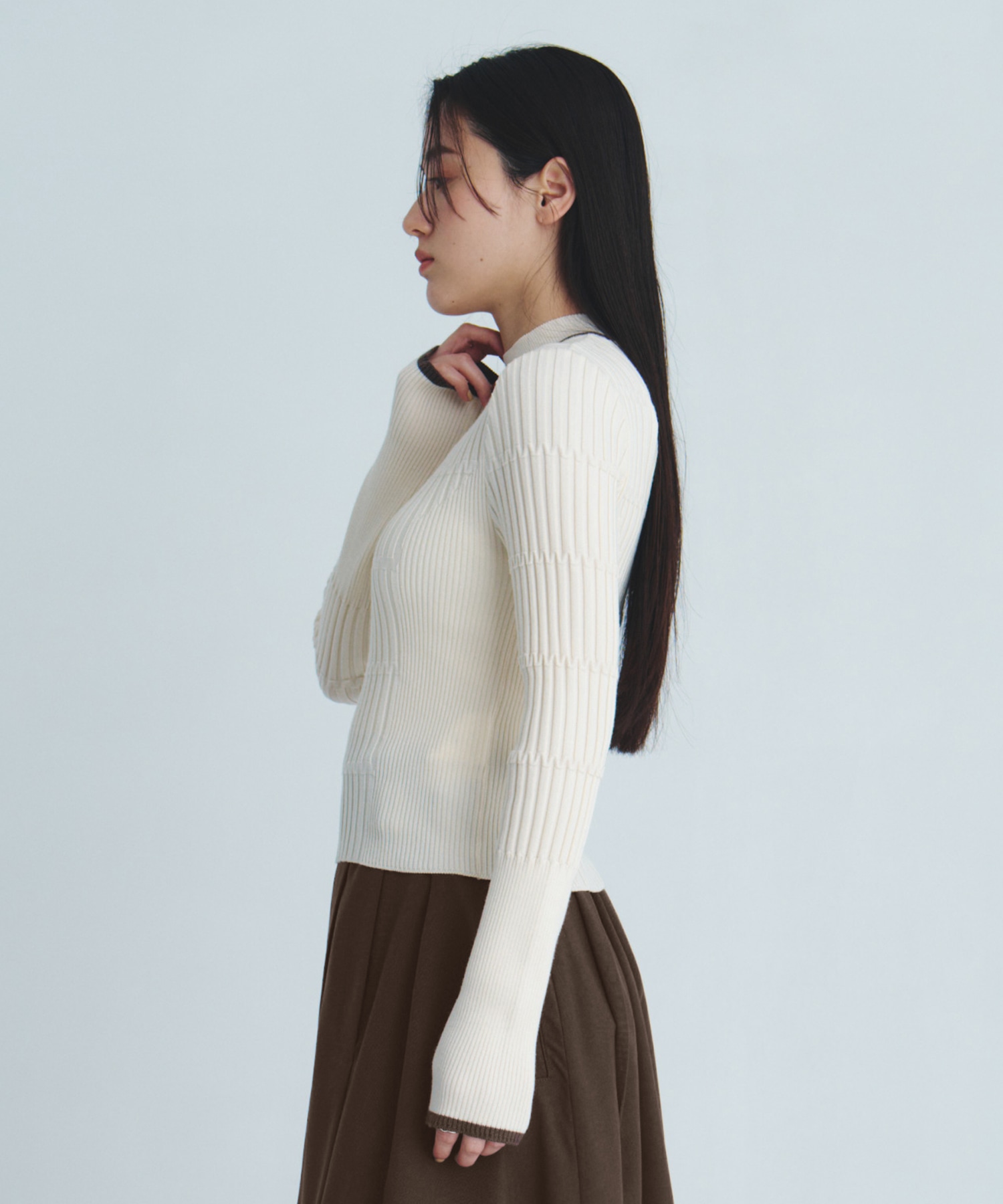 リップルボーダーニット