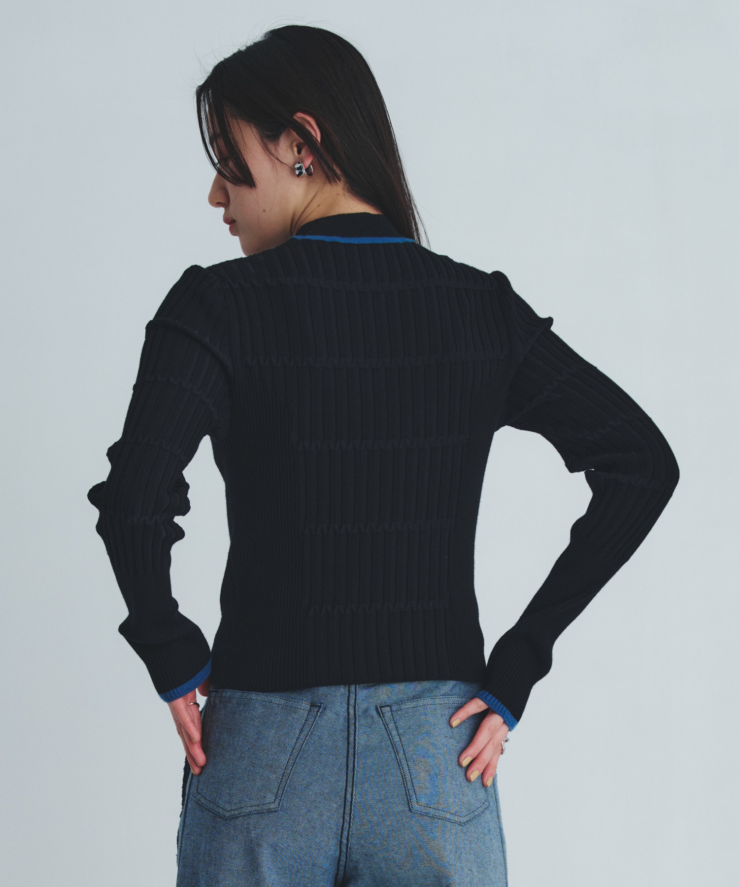 リップルボーダーニット