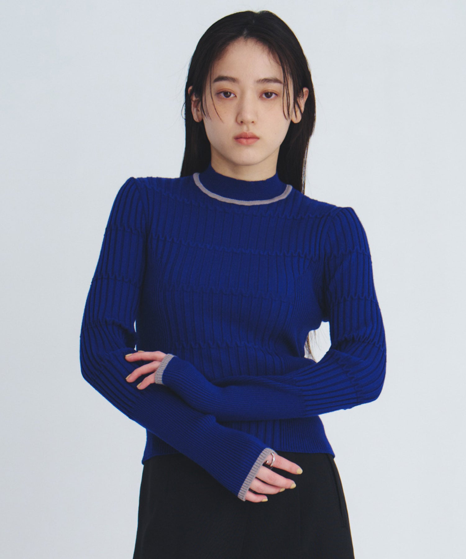 リップルボーダーニット