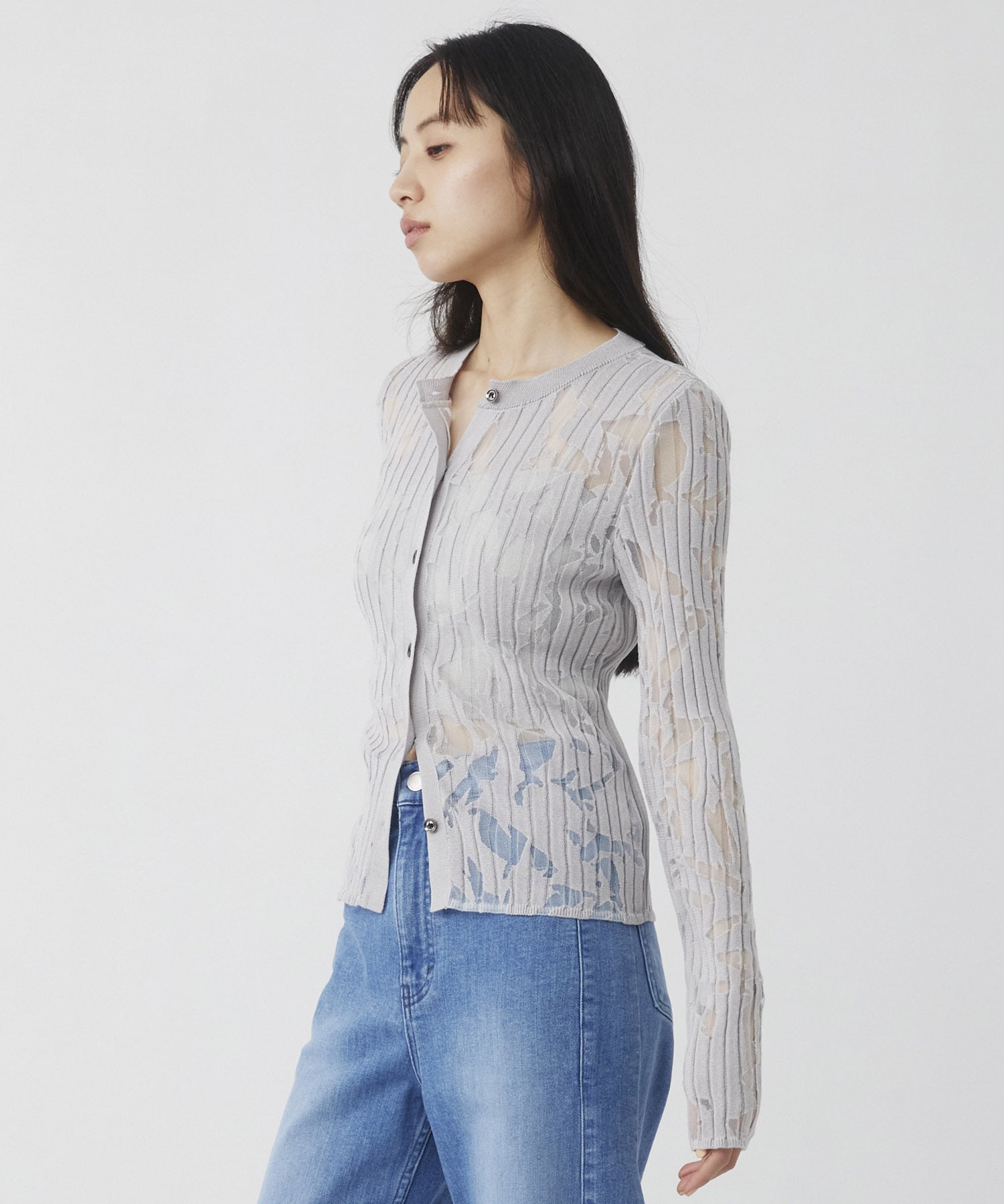 オパールニットカーデプルオーバー