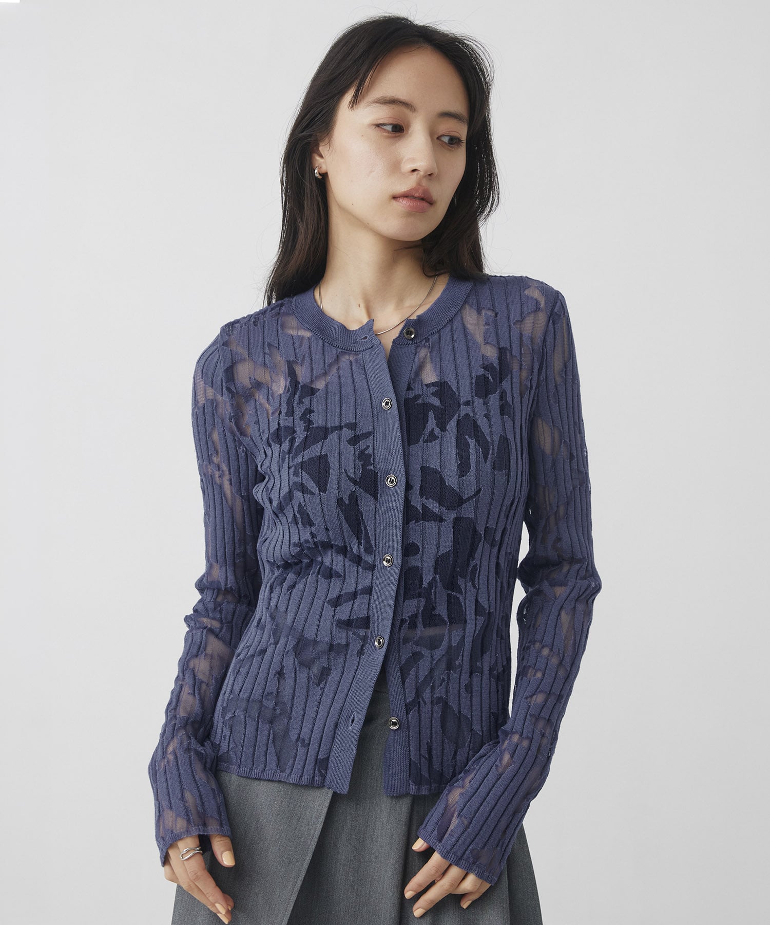 オパールニットカーデプルオーバー