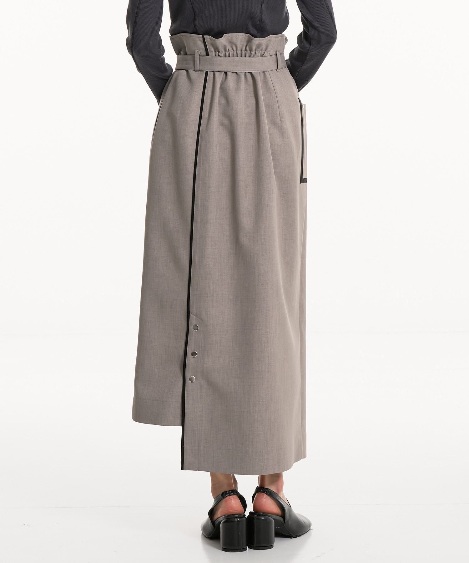 バイカラーアシメタイトスカート