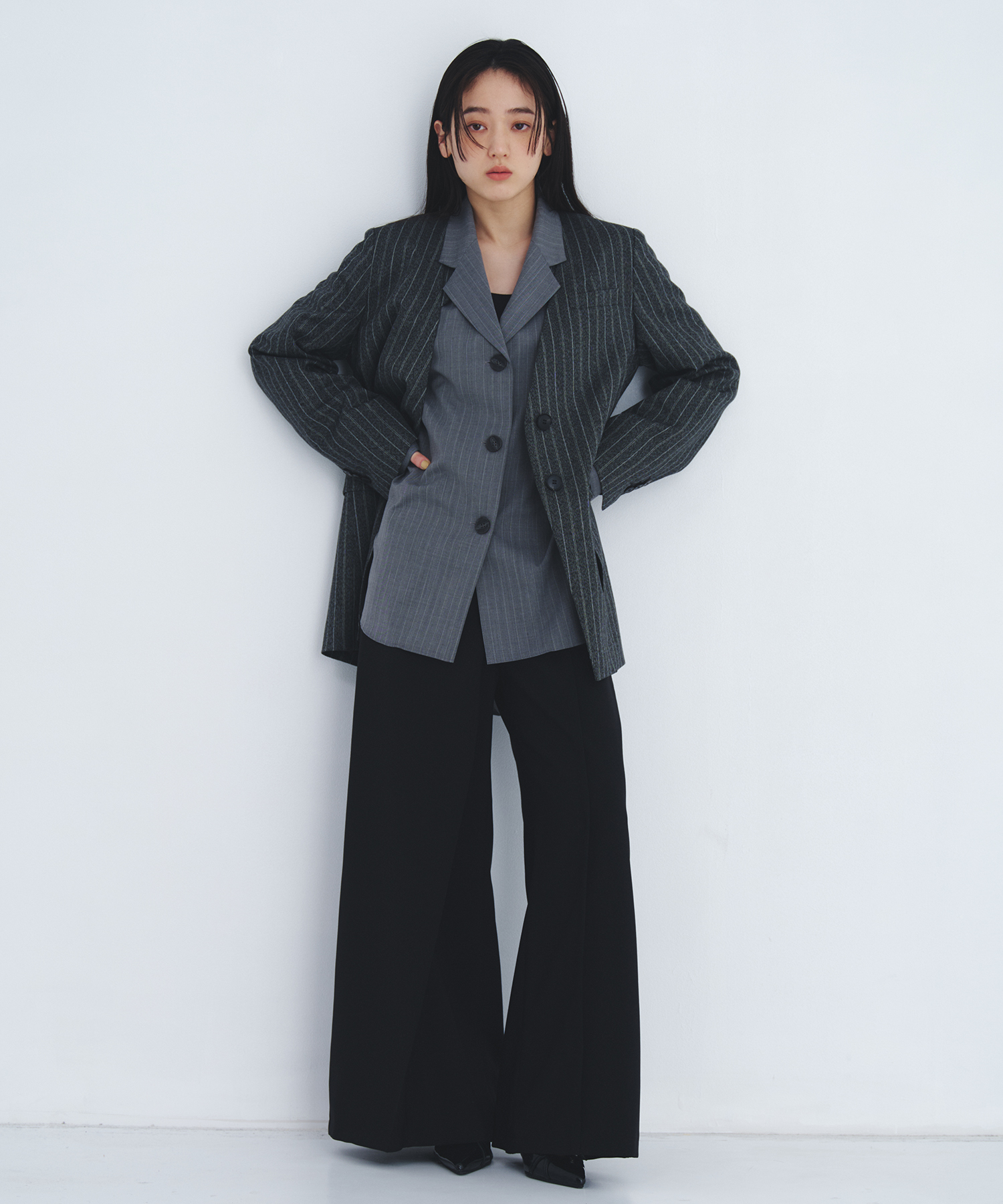 スタンドカラーテーラードジャケット