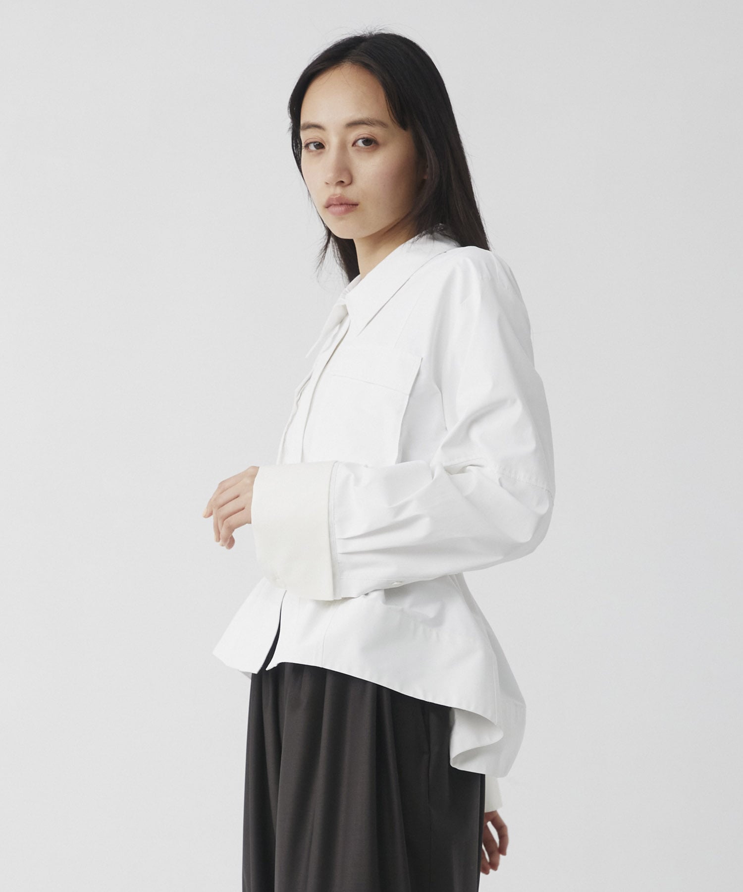 スタンドカラーシャツブルゾン