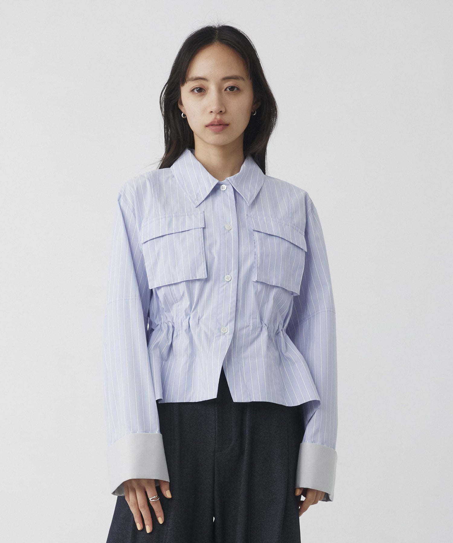 スタンドカラーシャツブルゾン