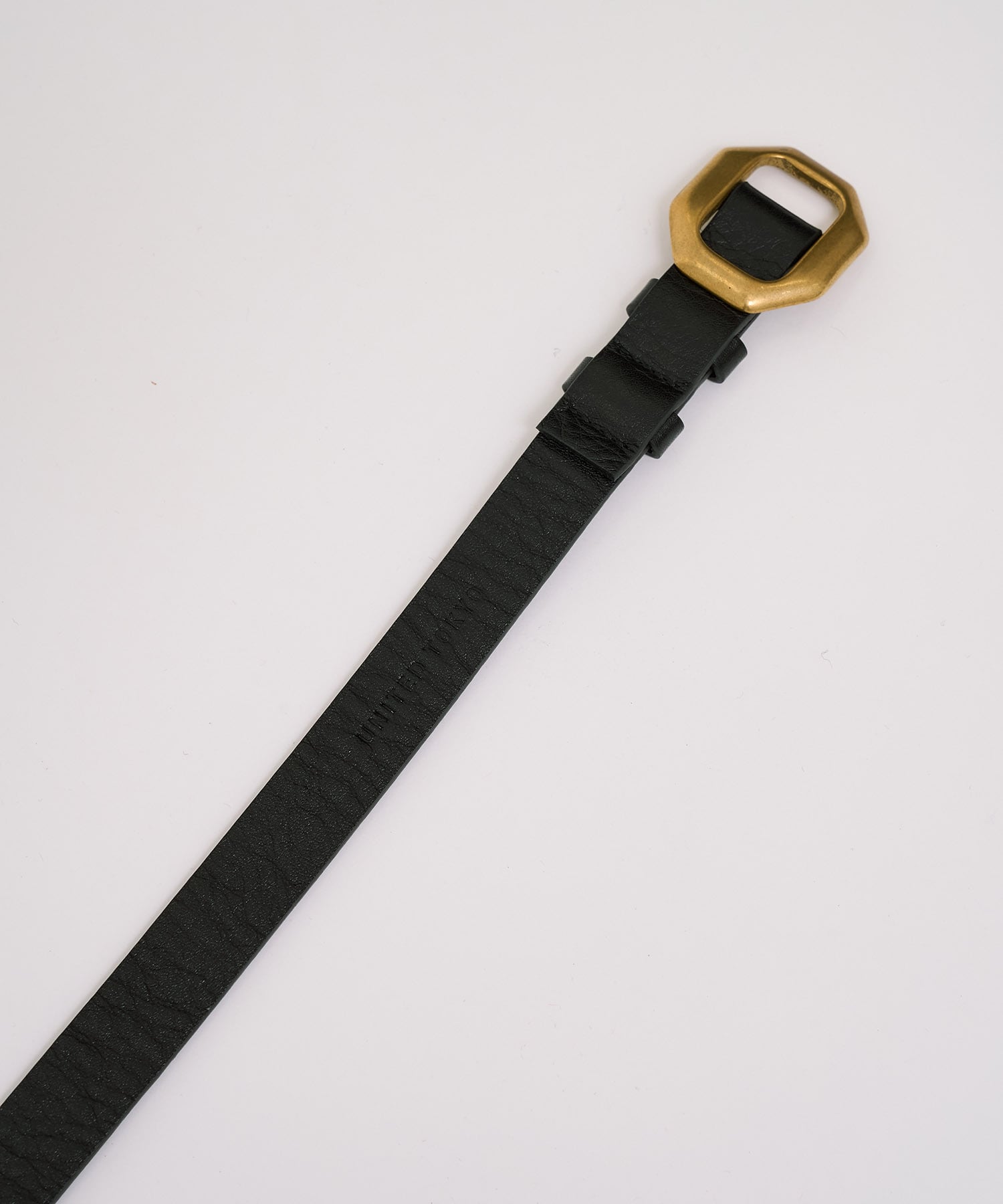 〈再入荷〉Octagon Buckle Leather Belt