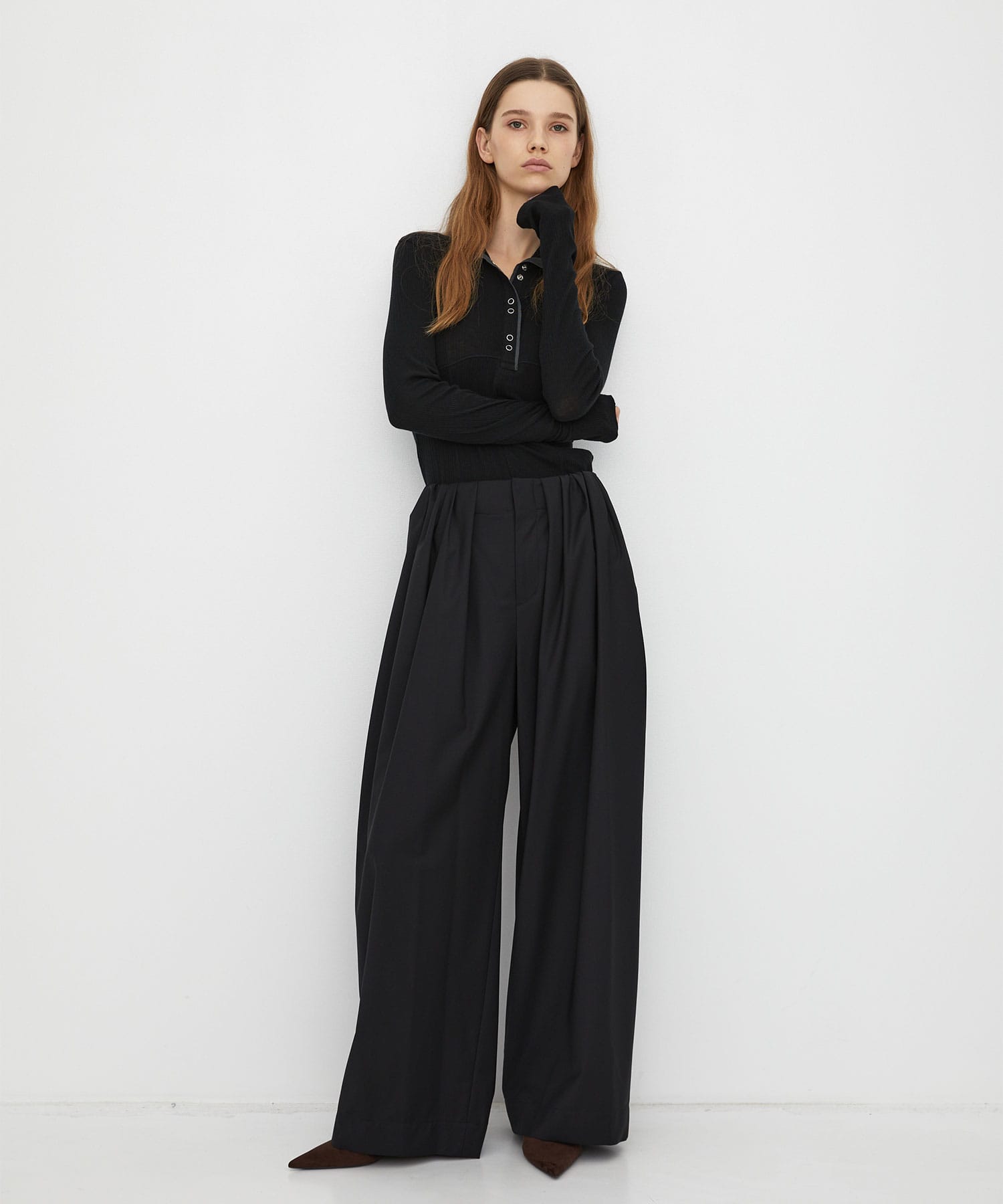Super120s Wool Relax Trousers