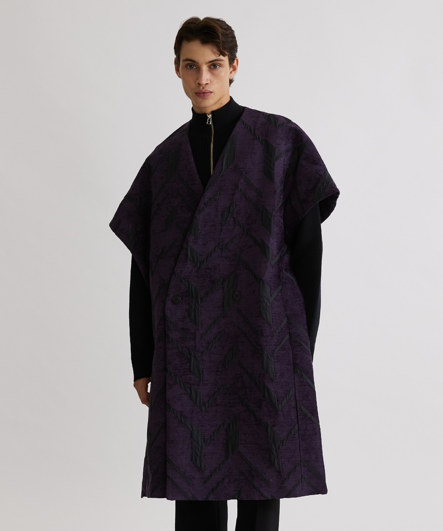 矢羽根ガウンコート 1 Purple メンズ United Tokyo Online Store