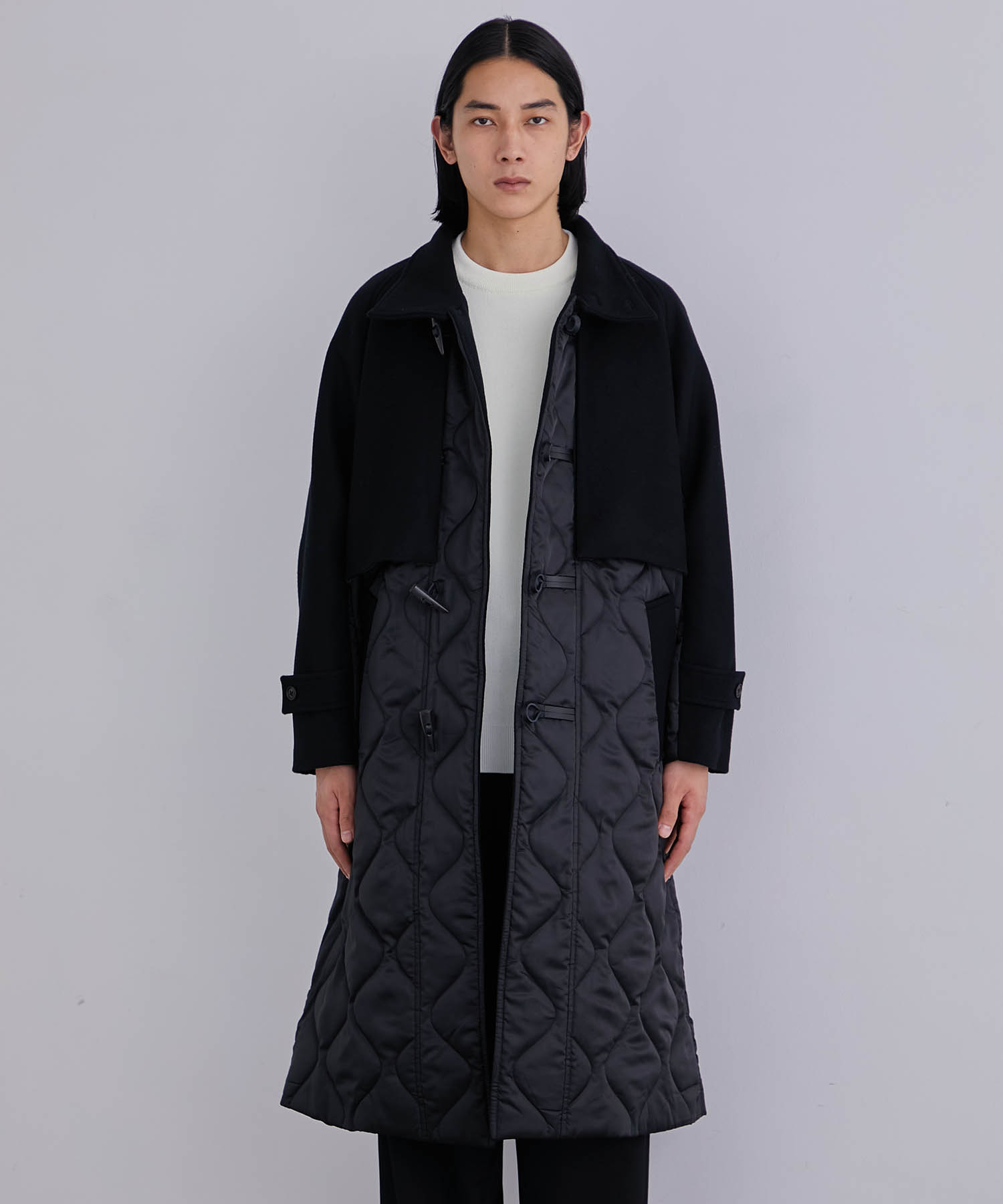 Quilt stand duffel coat