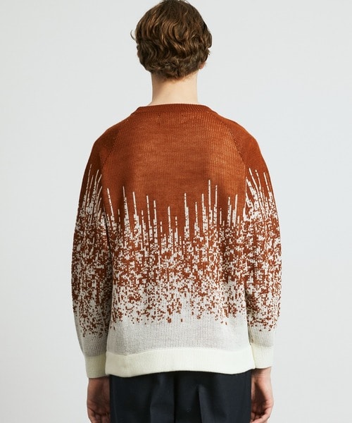 グラデーションジャガードニット