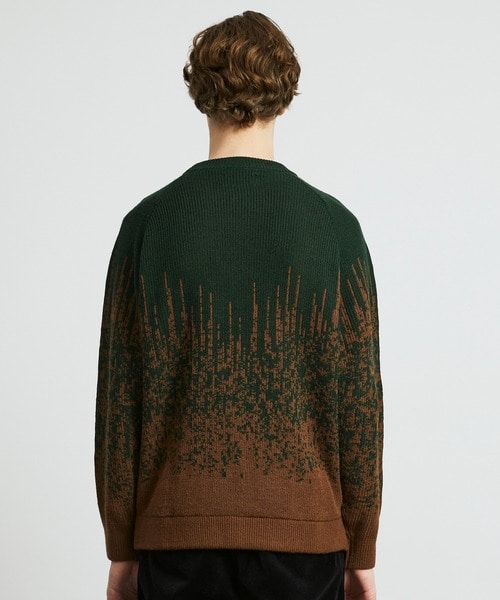 グラデーションジャガードニット