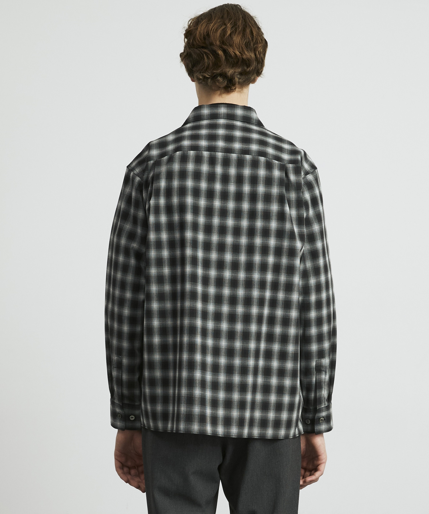 DRY WOOL オンブレチェックシャツ(1 BLACK): : メンズ｜UNITED TOKYO