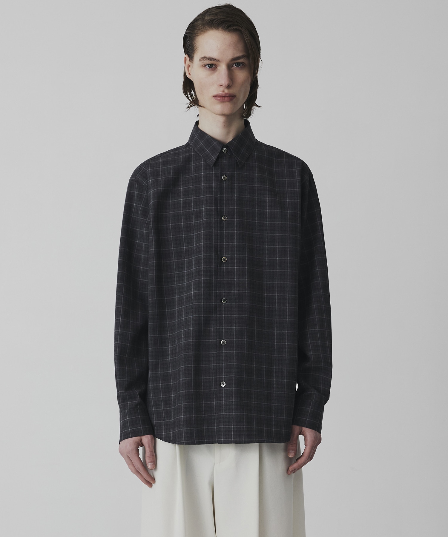 SUPER 120's TECH WOOL シャツ