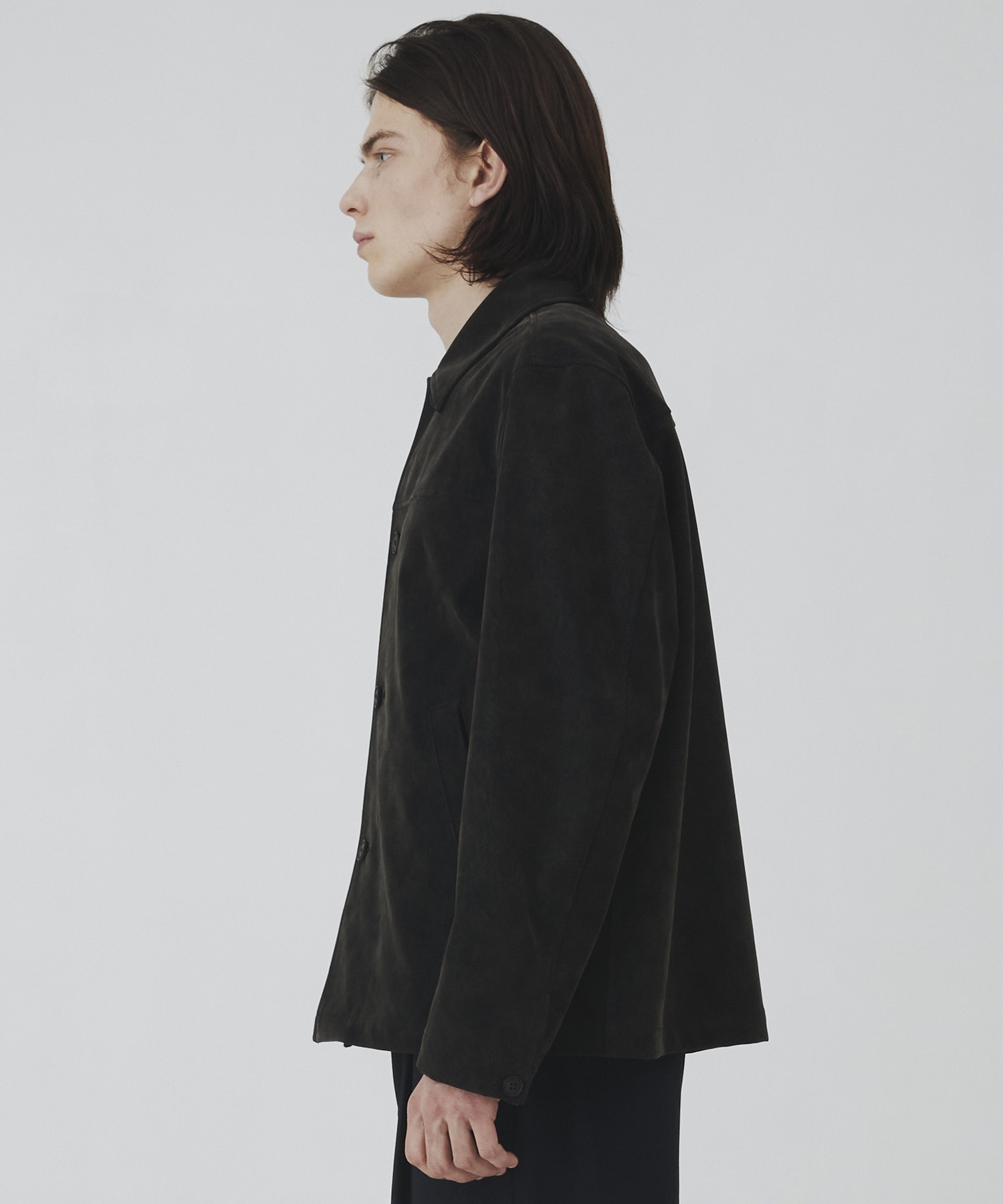 〈2026SS〉フロッキースエード カバーオール