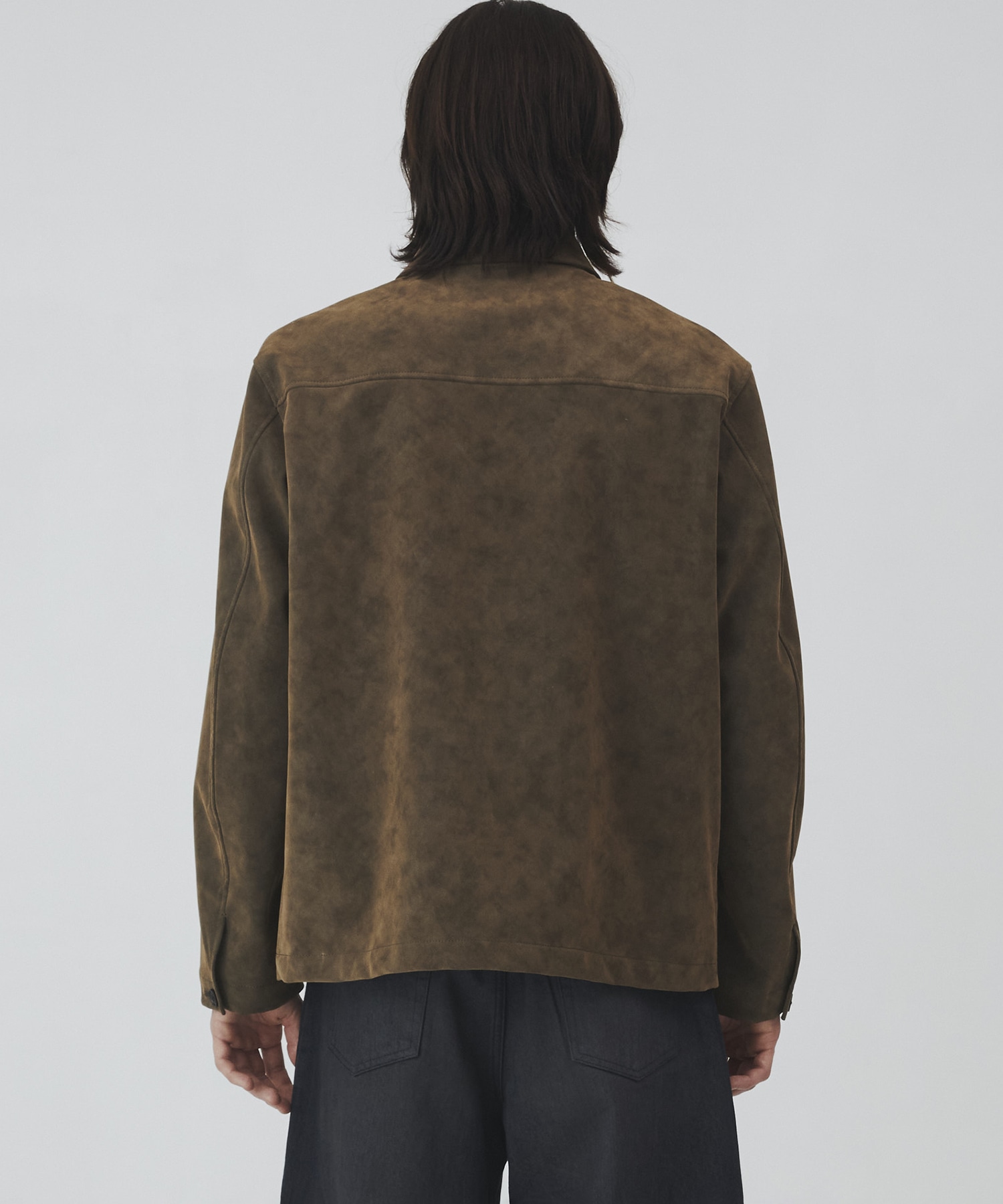 〈2026SS〉フロッキースエード カバーオール